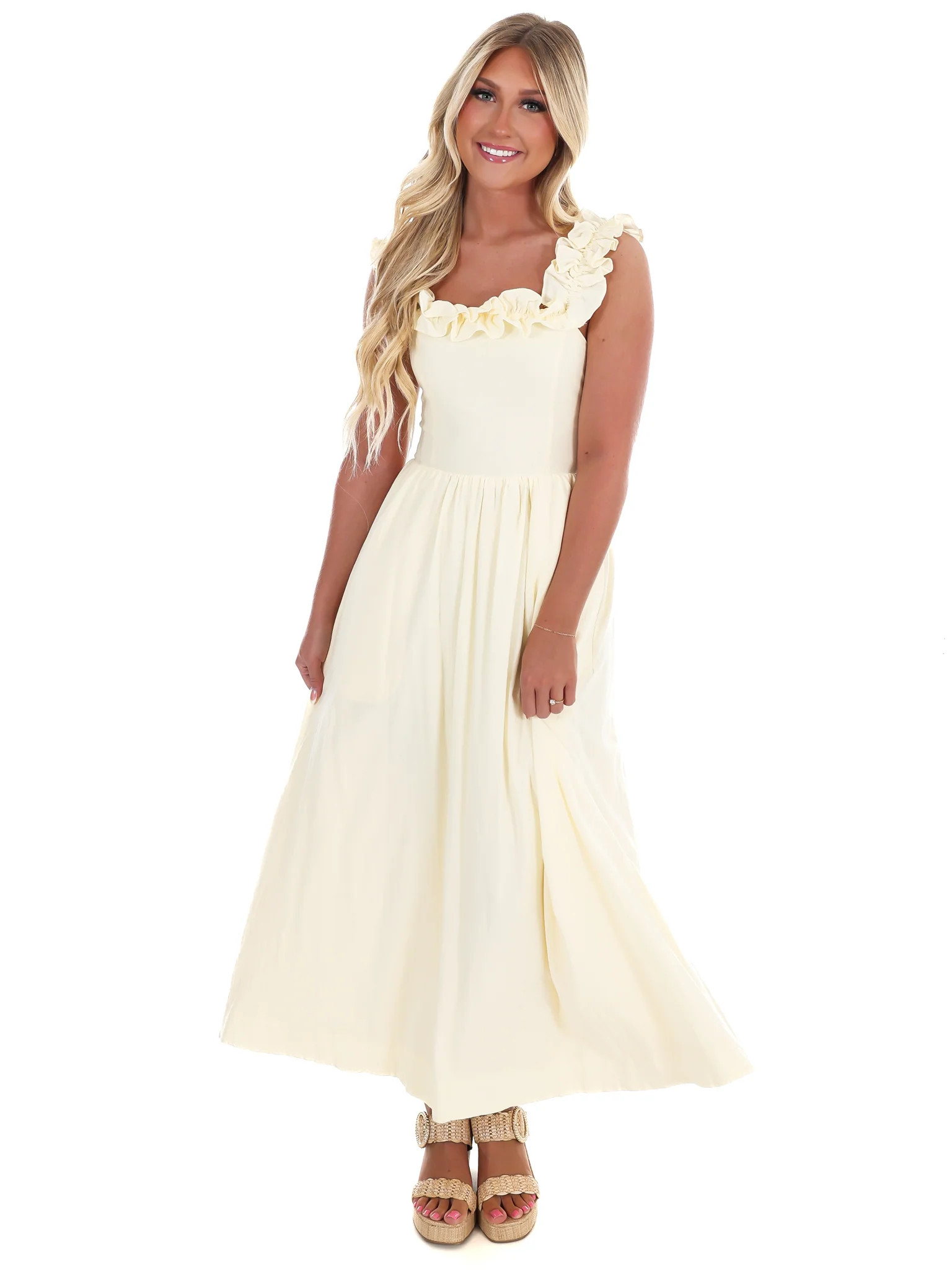 Every Occasion Ruffle Midi Dress - Image 3