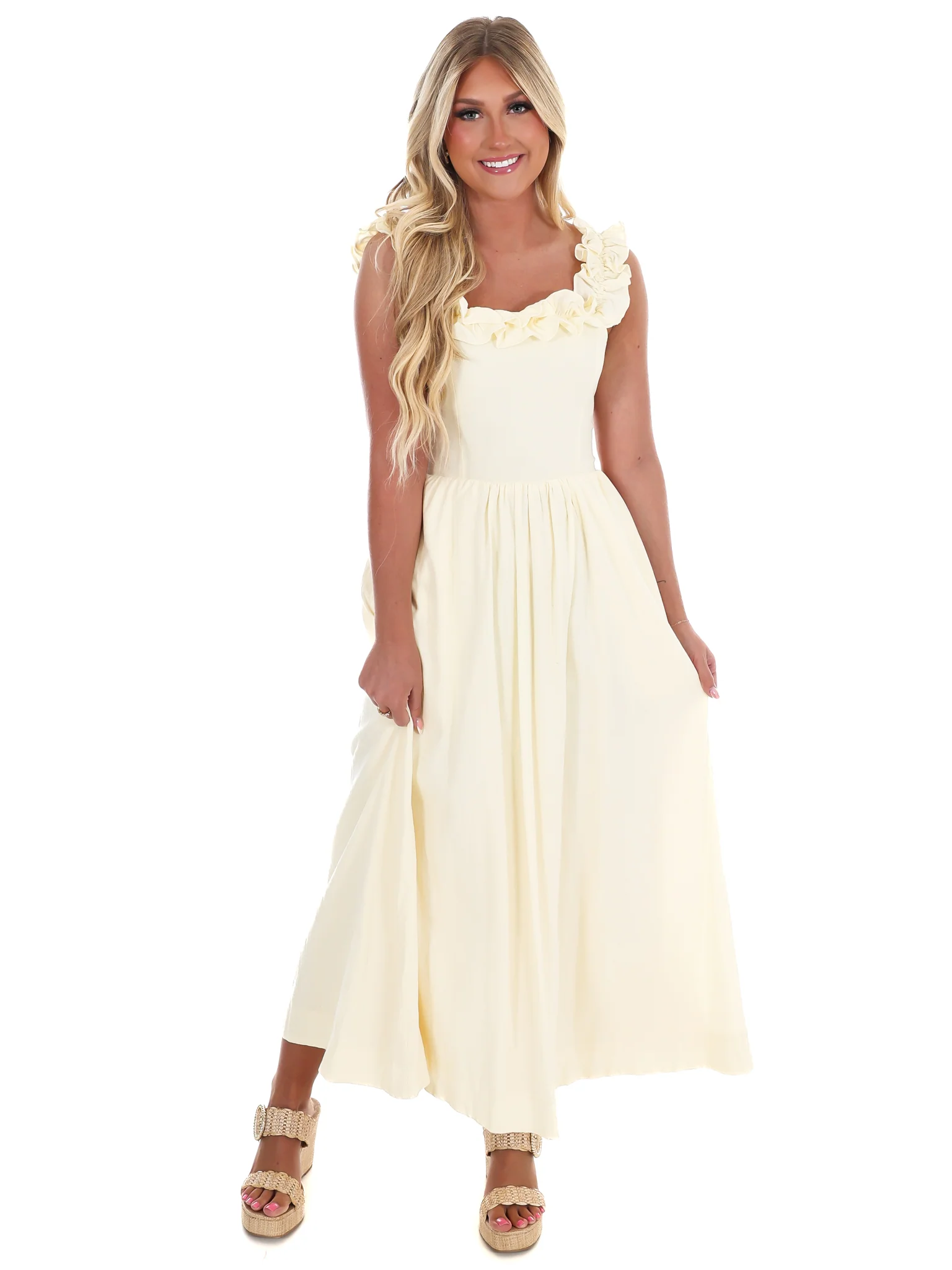 Every Occasion Ruffle Midi Dress - Image 5