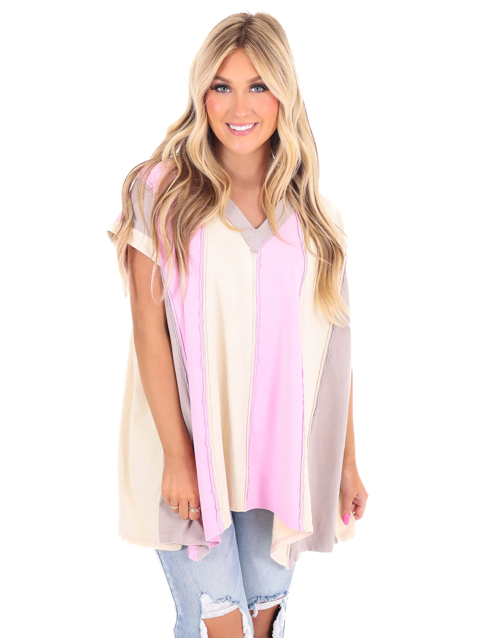 Everybody Talks Colorblock Top - Image 5