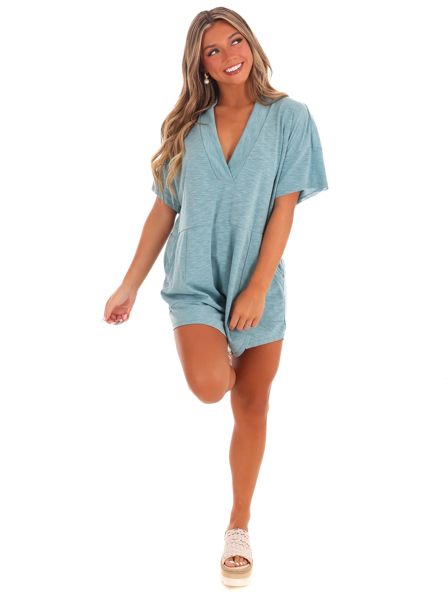 Everyday Adventure V-Neck Romper - Image 6
