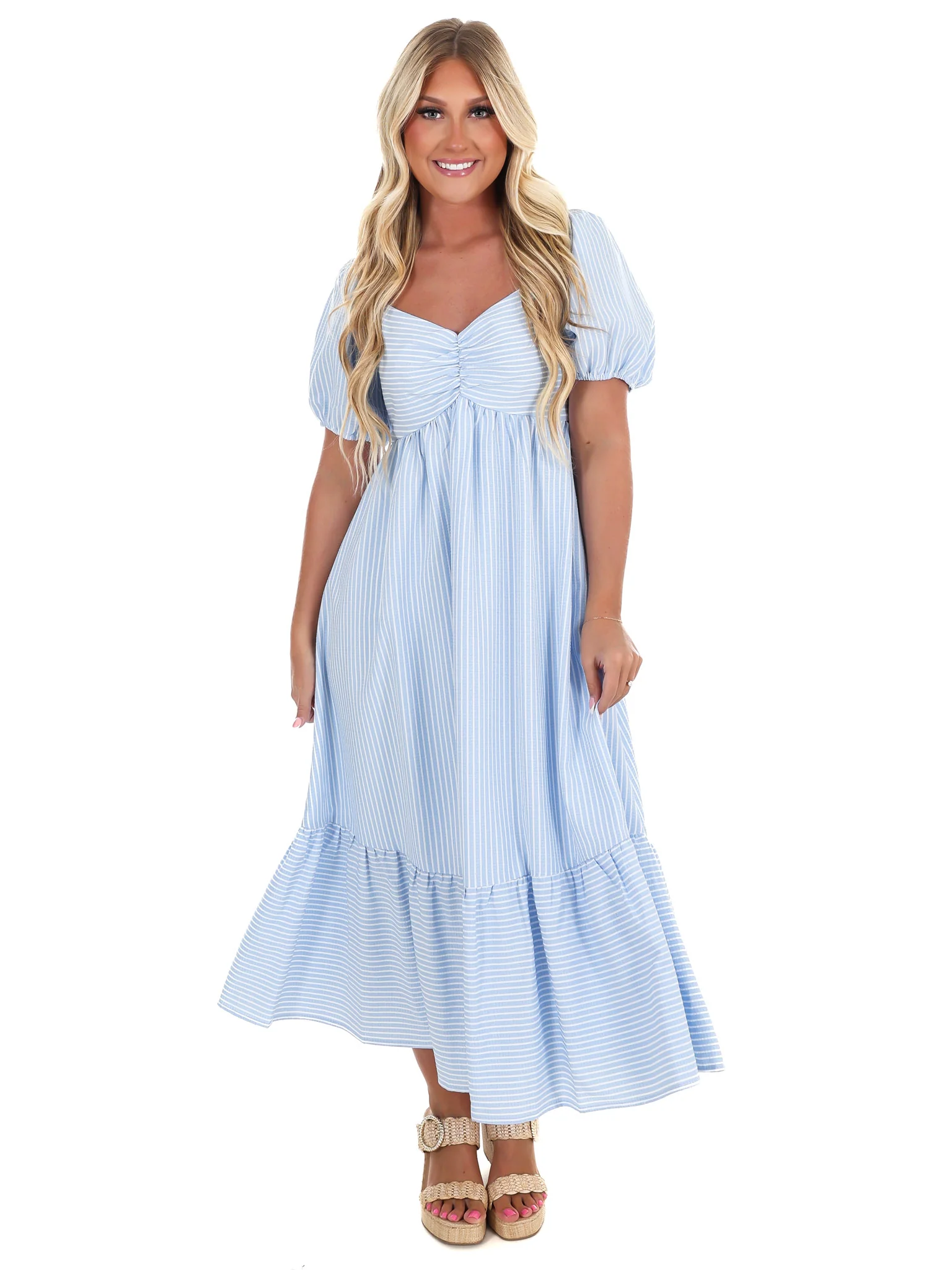 Everything You Need Stripe Midi Dress - Image 8