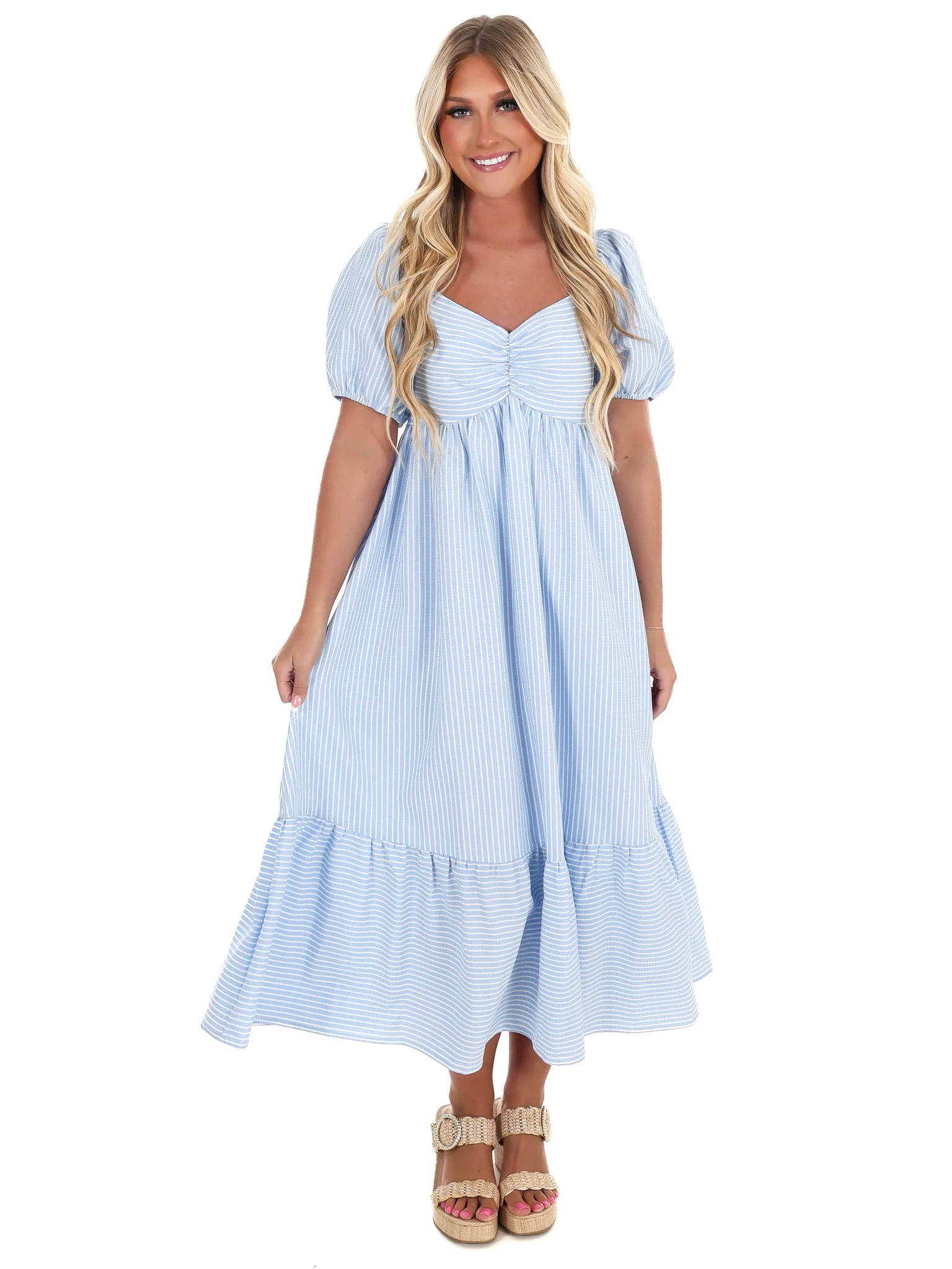 Everything You Need Stripe Midi Dress - Image 9