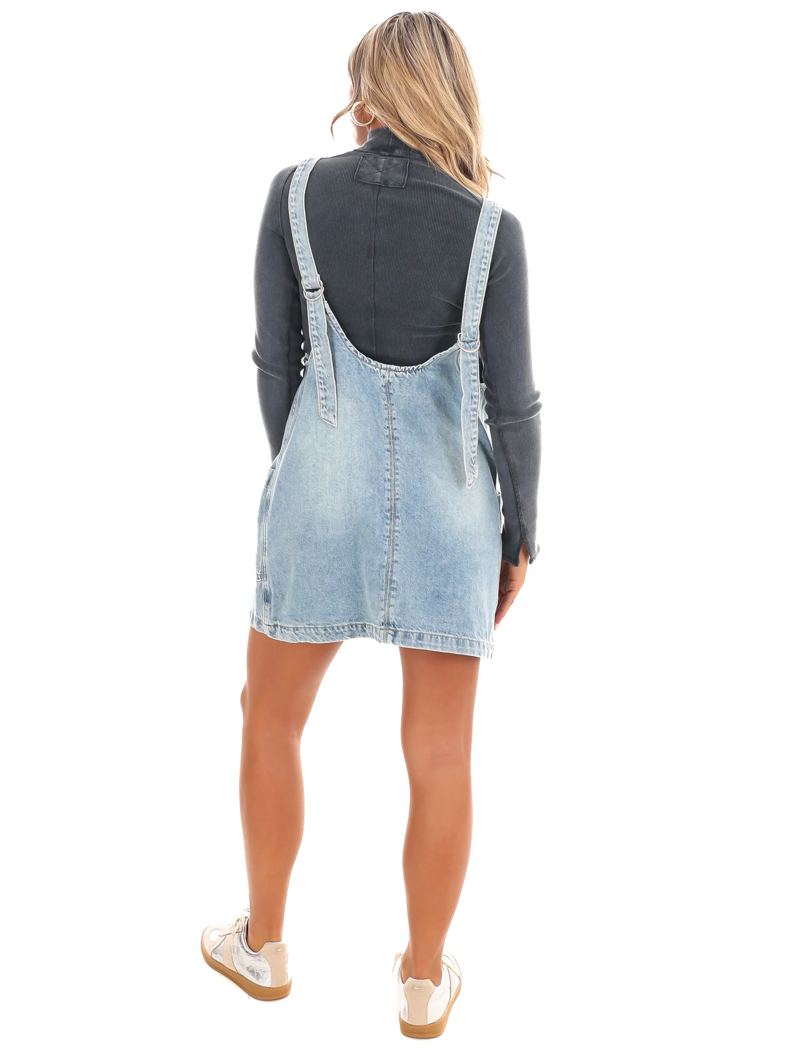 Everywhere and Back Denim Mini Dress - Image 7