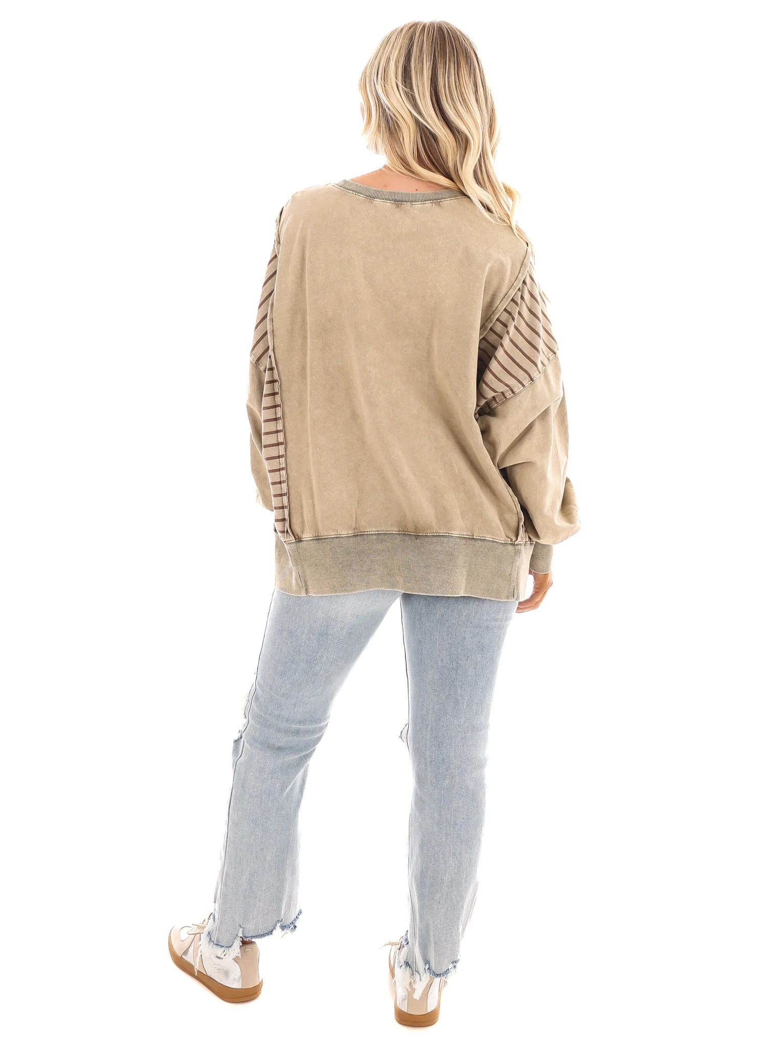 Faded Lines Terry Knit Pullover - Image 7