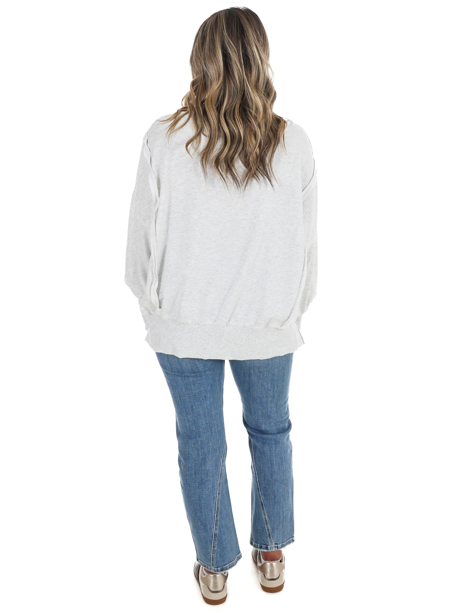 Faded Varsity Print Pullover Top - Image 17