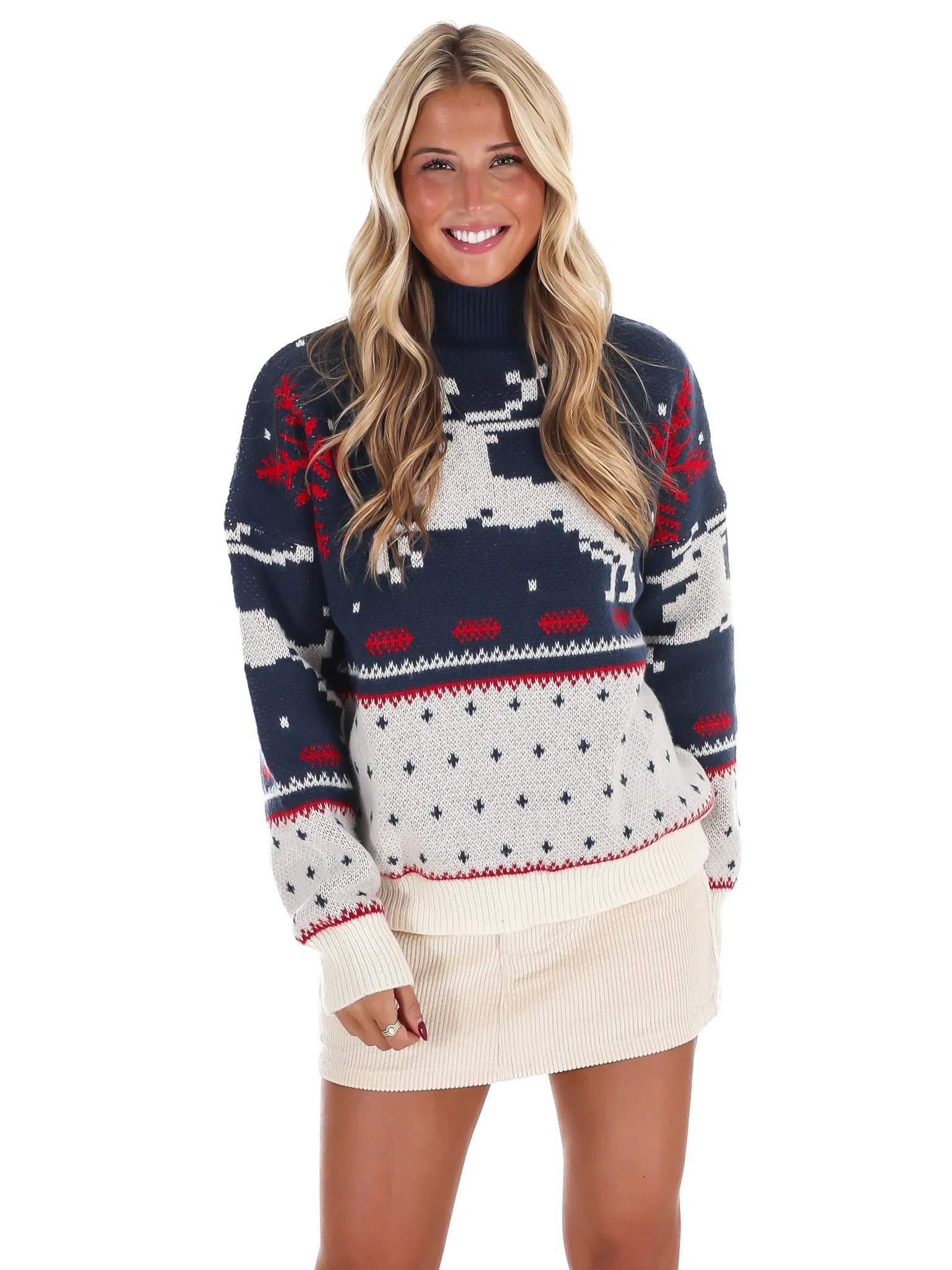 Fair Isle High Neck Sweater - Image 3