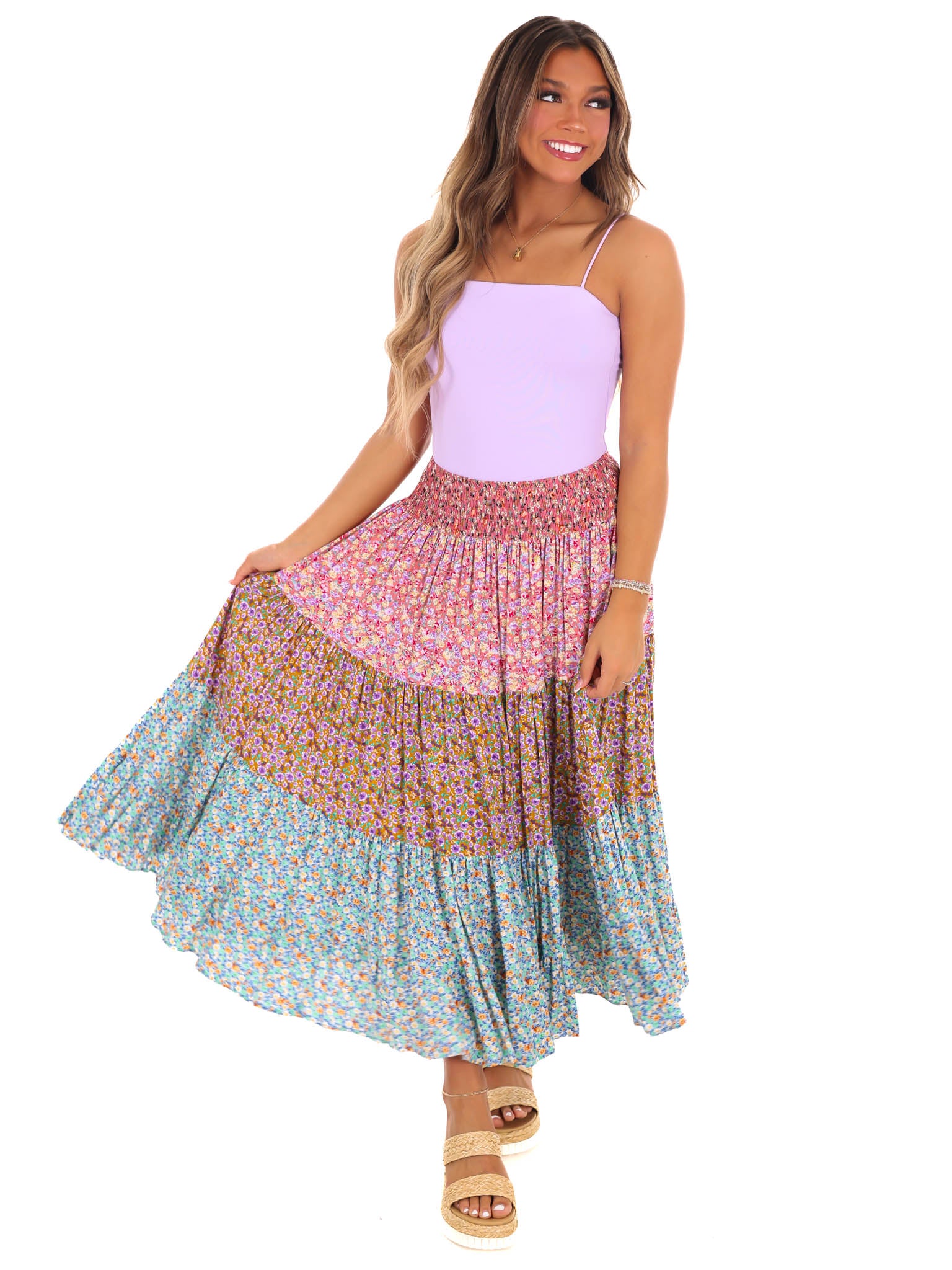Fall to Pieces Floral Maxi Skirt - Image 2