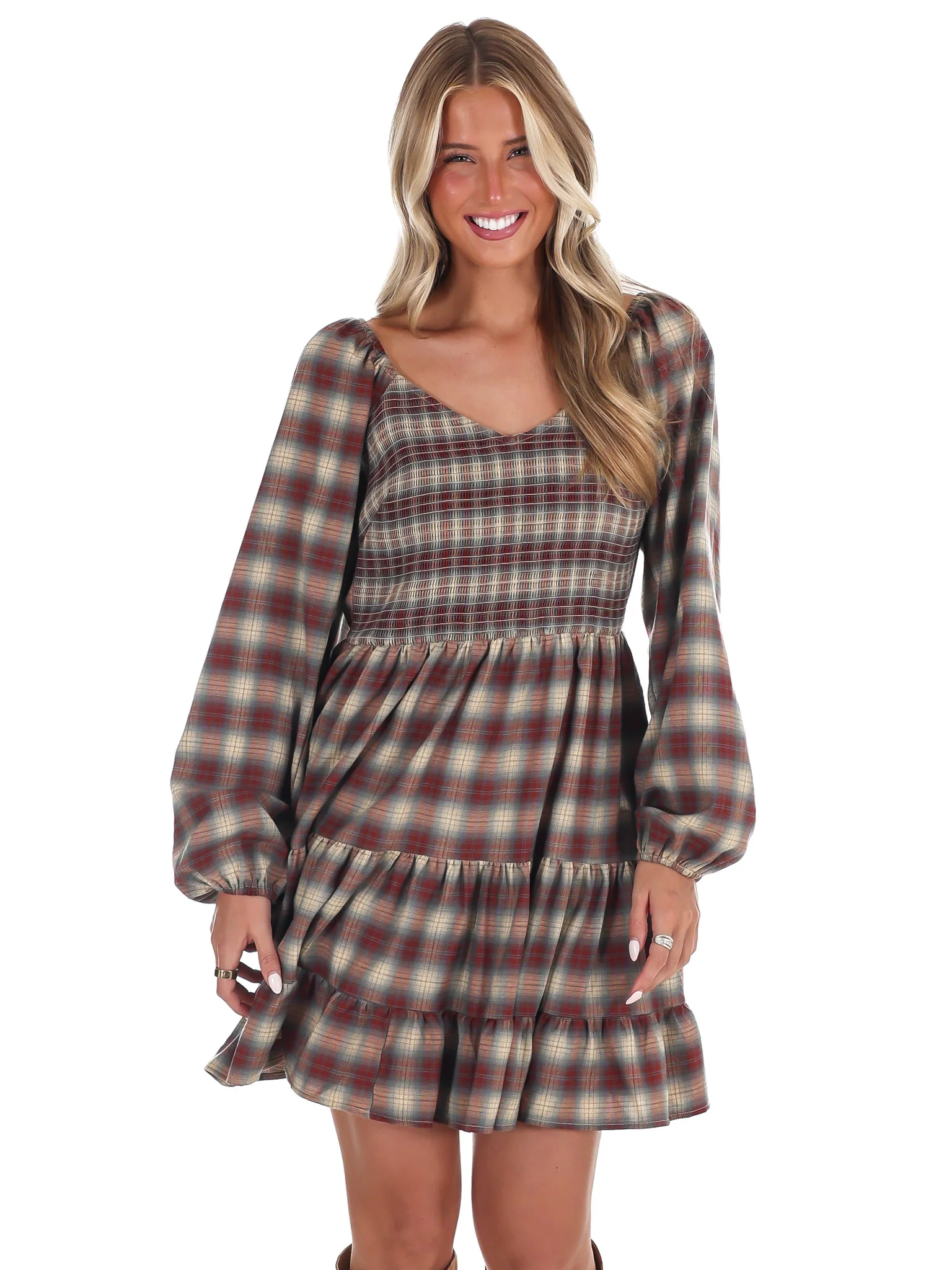 Fall's Favorite Plaid Dress - Image 5