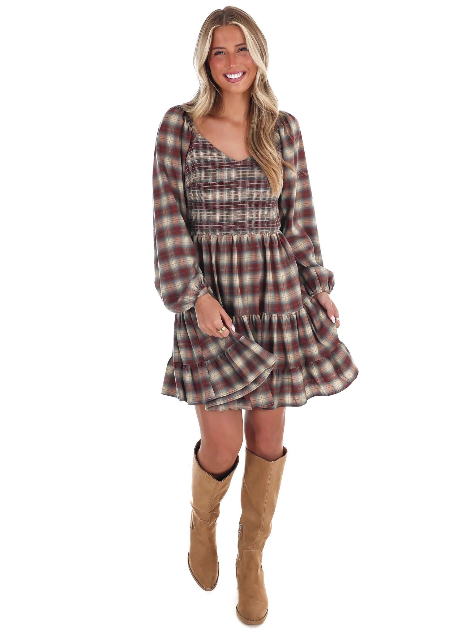 Fall's Favorite Plaid Dress - Image 7