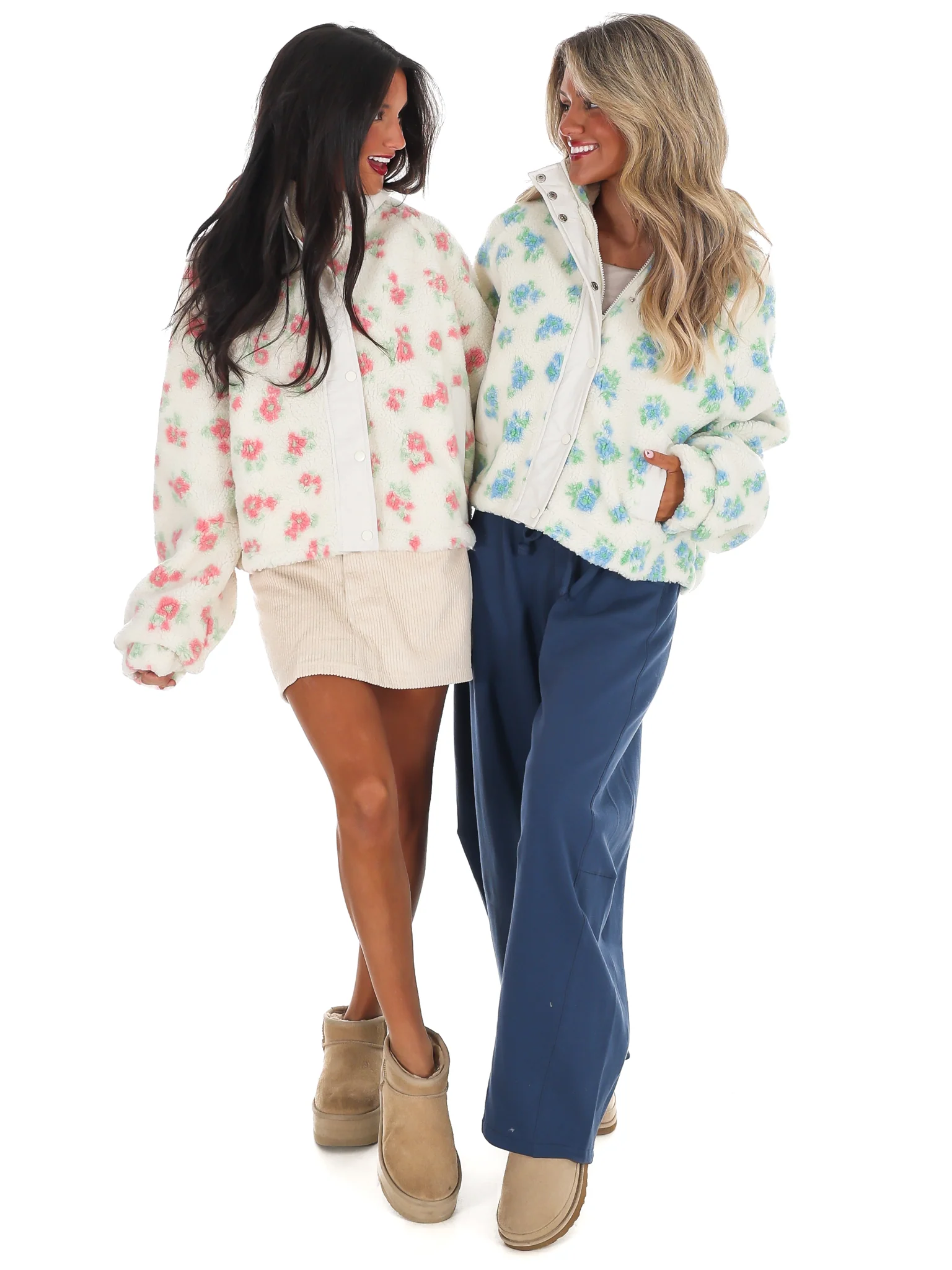 Fancy Floral Print Sherpa Jacket Doorbuster - Image 14