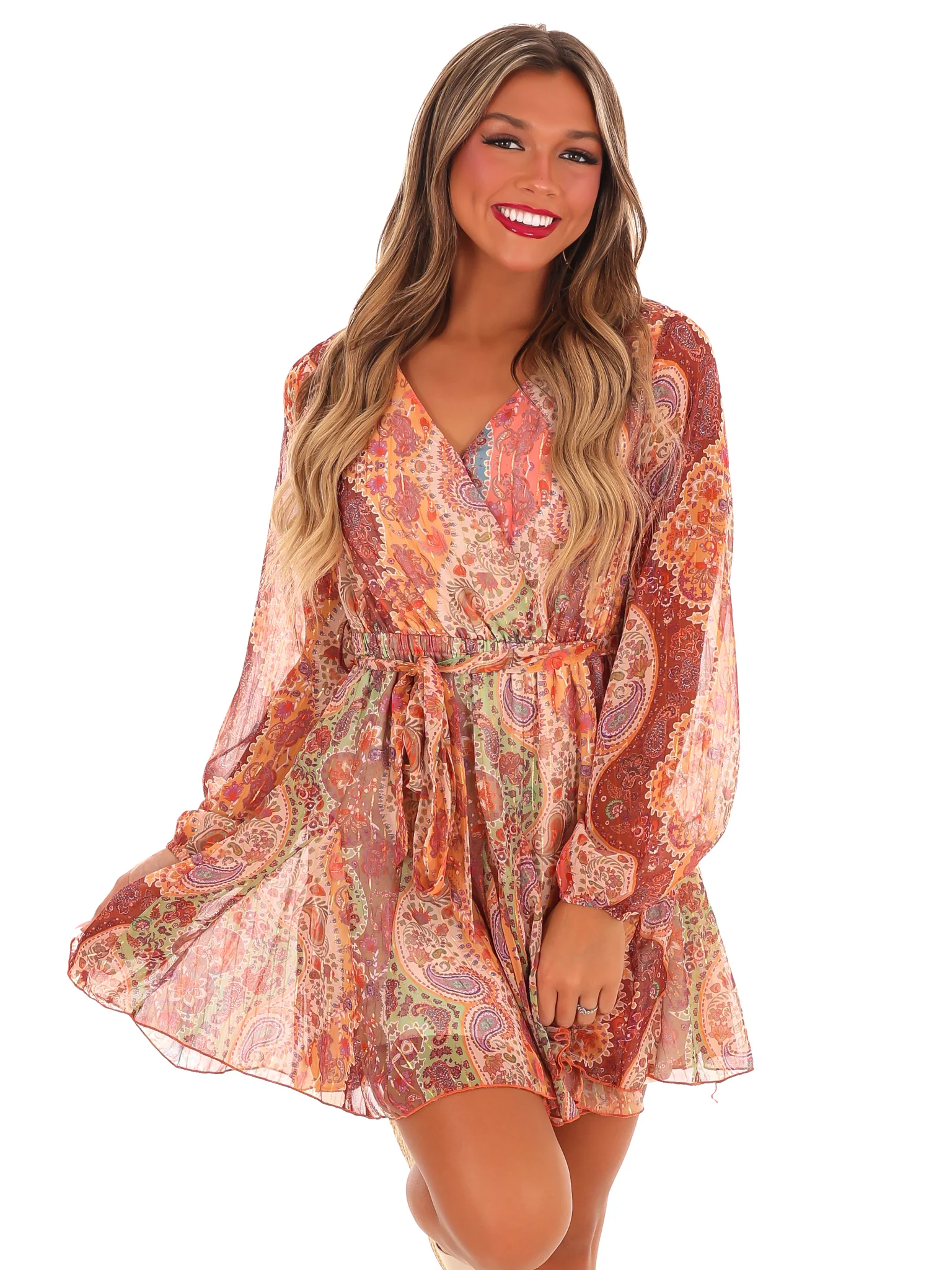 Fashion Forward Paisley Dress - Image 3