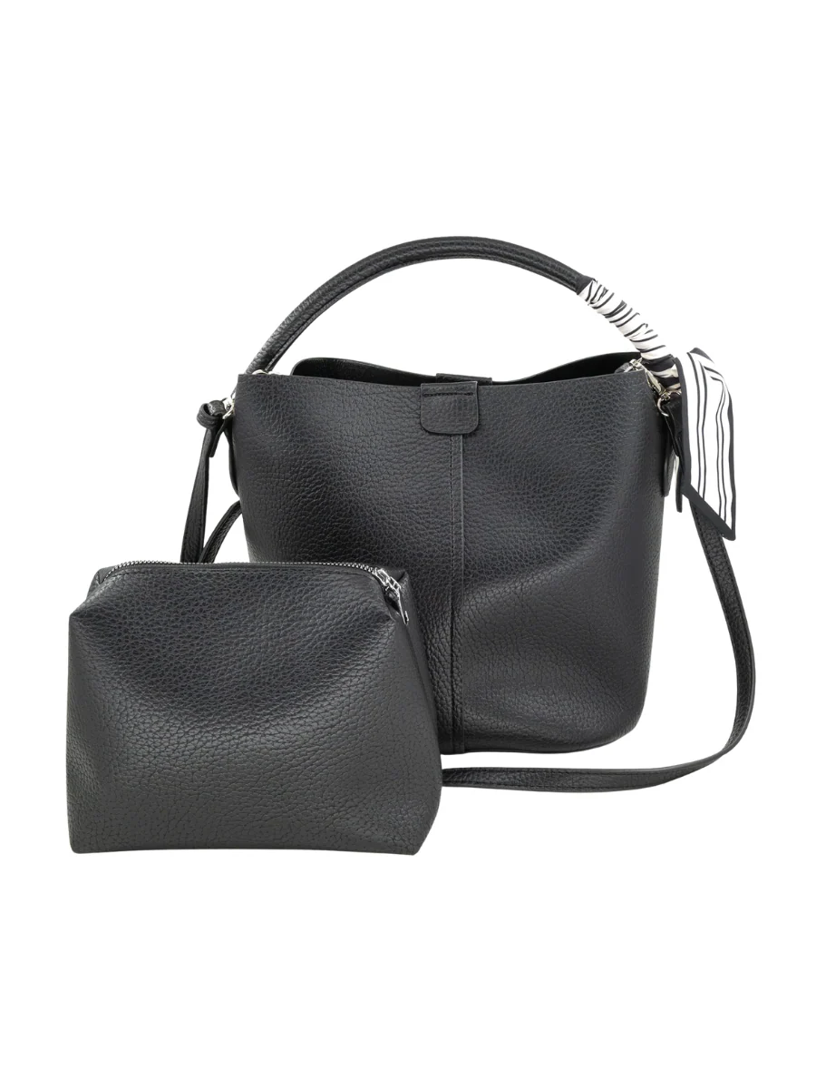 Faux Leather Bucket Bag - Image 3