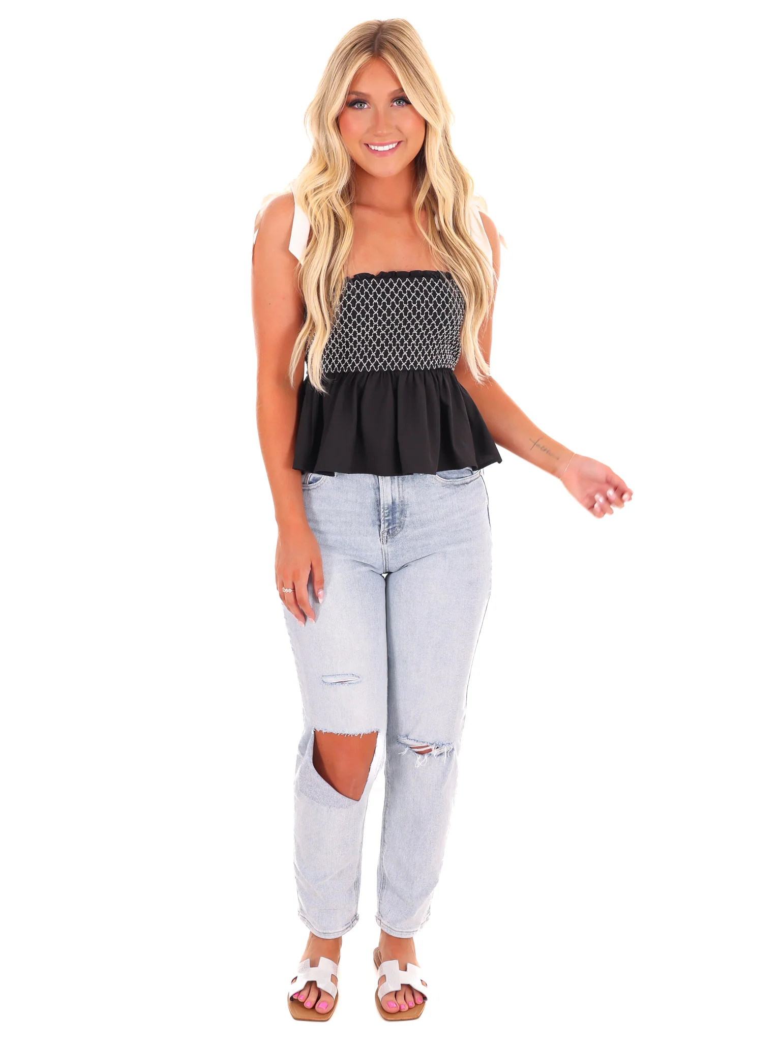 Feel the Beat Shoulder Tie Top - Image 11
