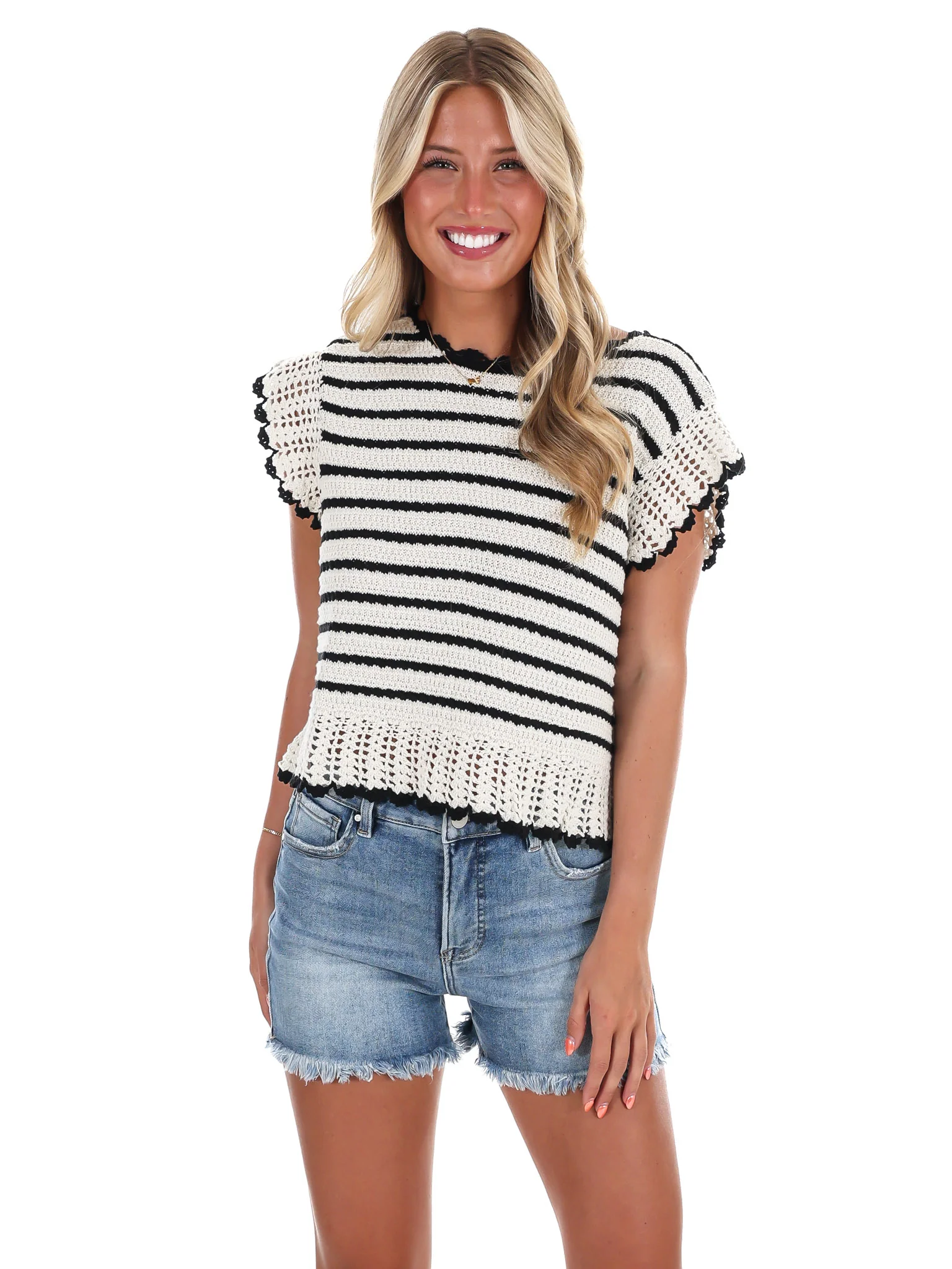 Feeling Free Stripe Sweater Top - Image 3