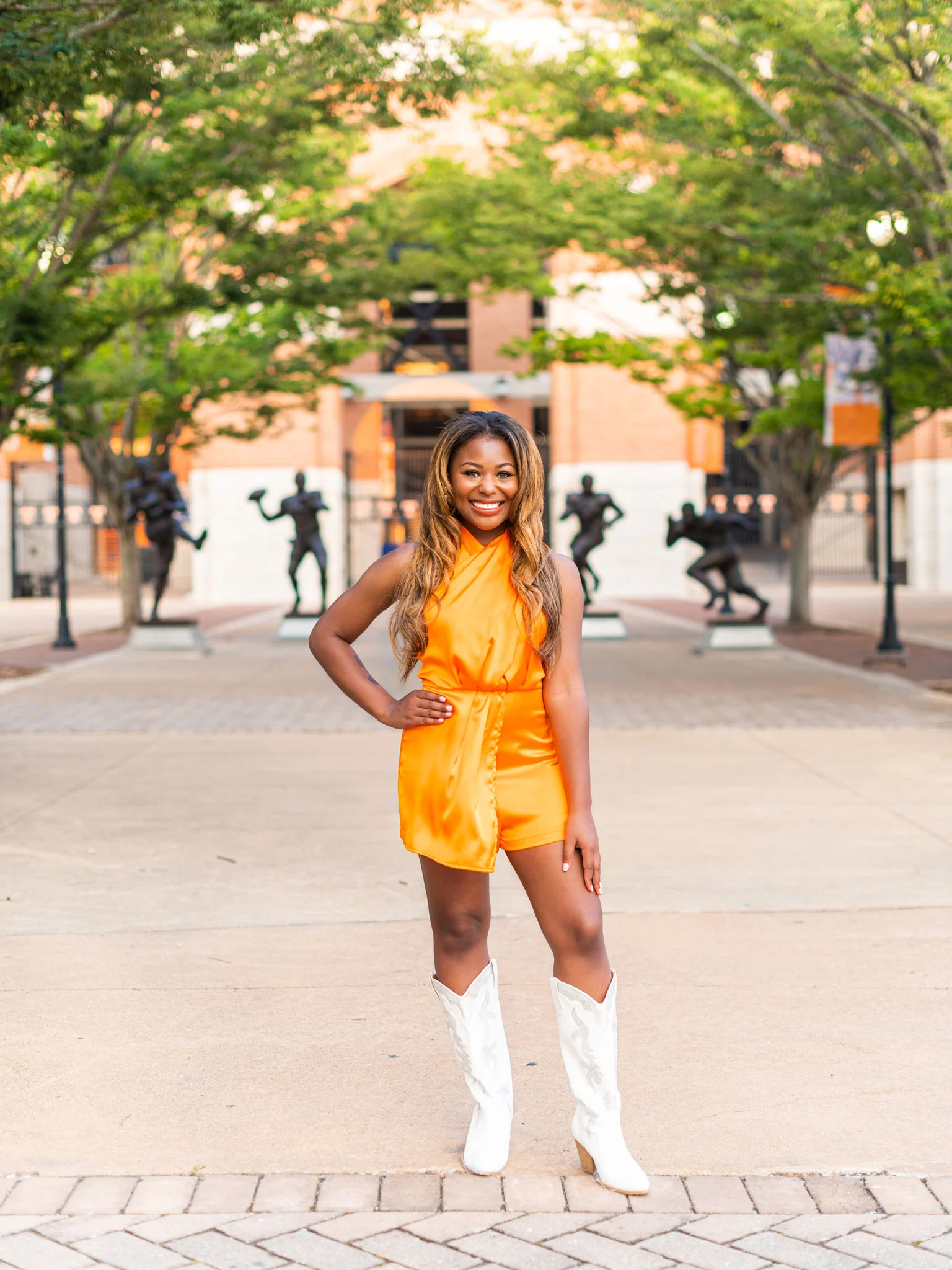 Field Goal Frenzy Satin Romper - Image 2