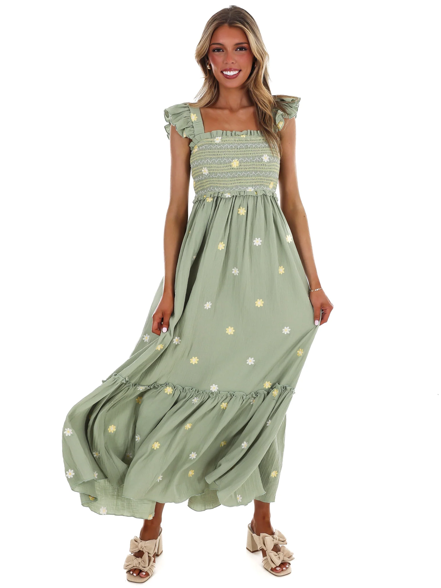 Fields of Flowers Embroidered Maxi Dress - Image 20