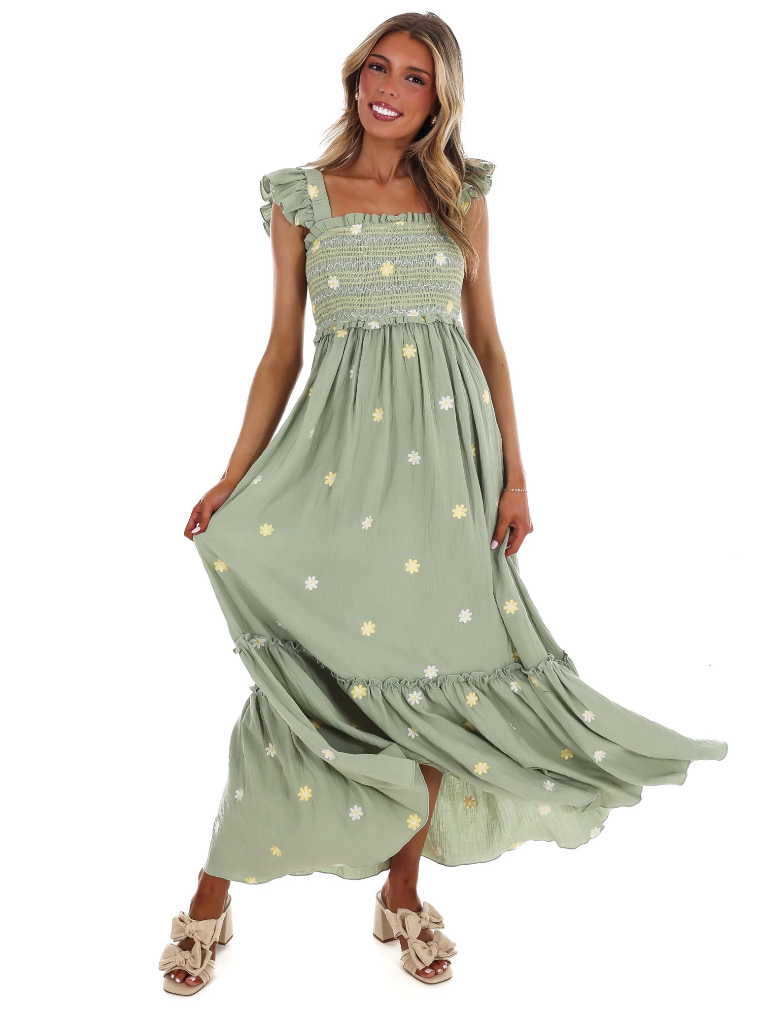 Fields of Flowers Embroidered Maxi Dress - Image 21