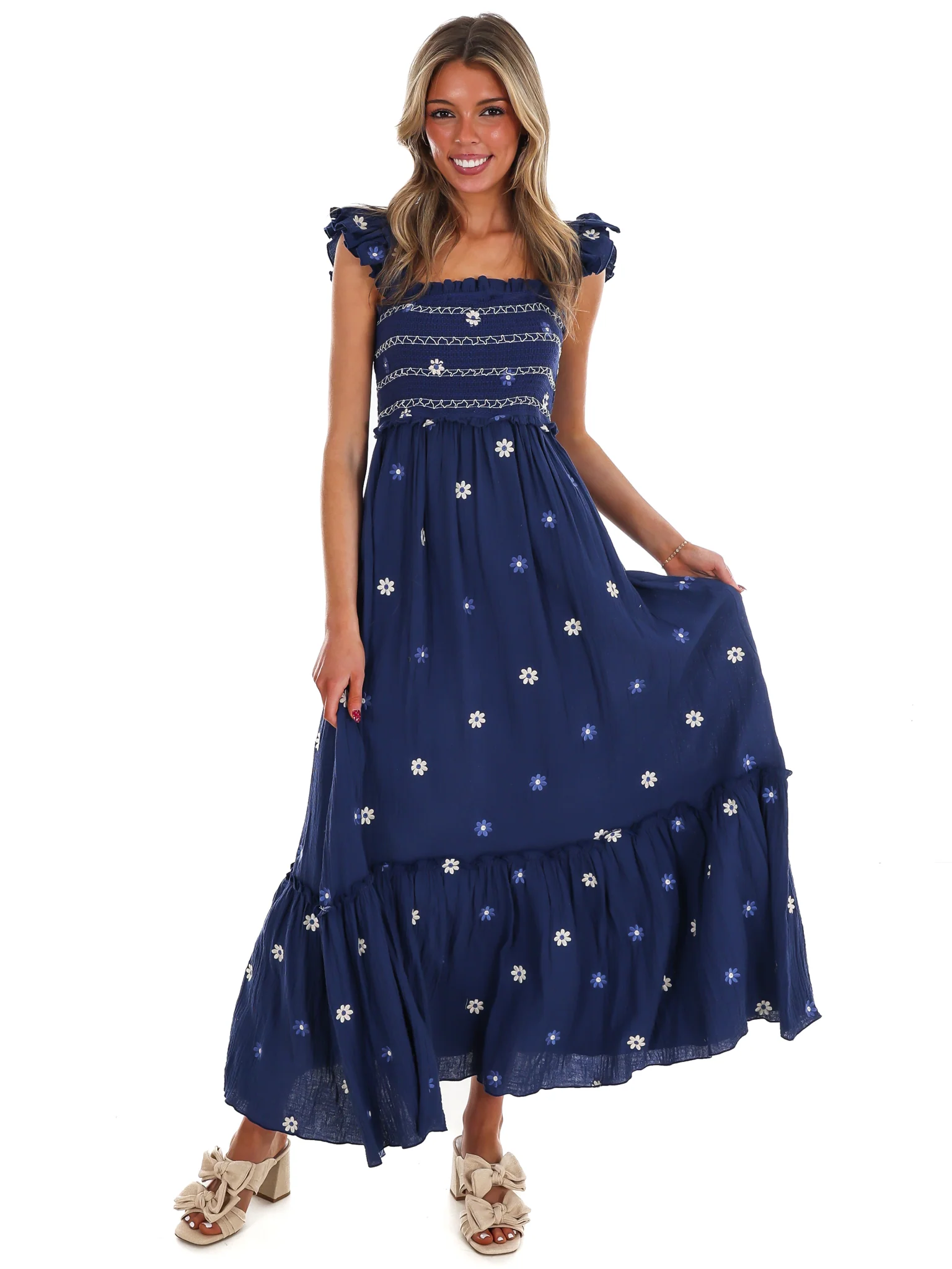 Fields of Flowers Embroidered Maxi Dress - Image 3