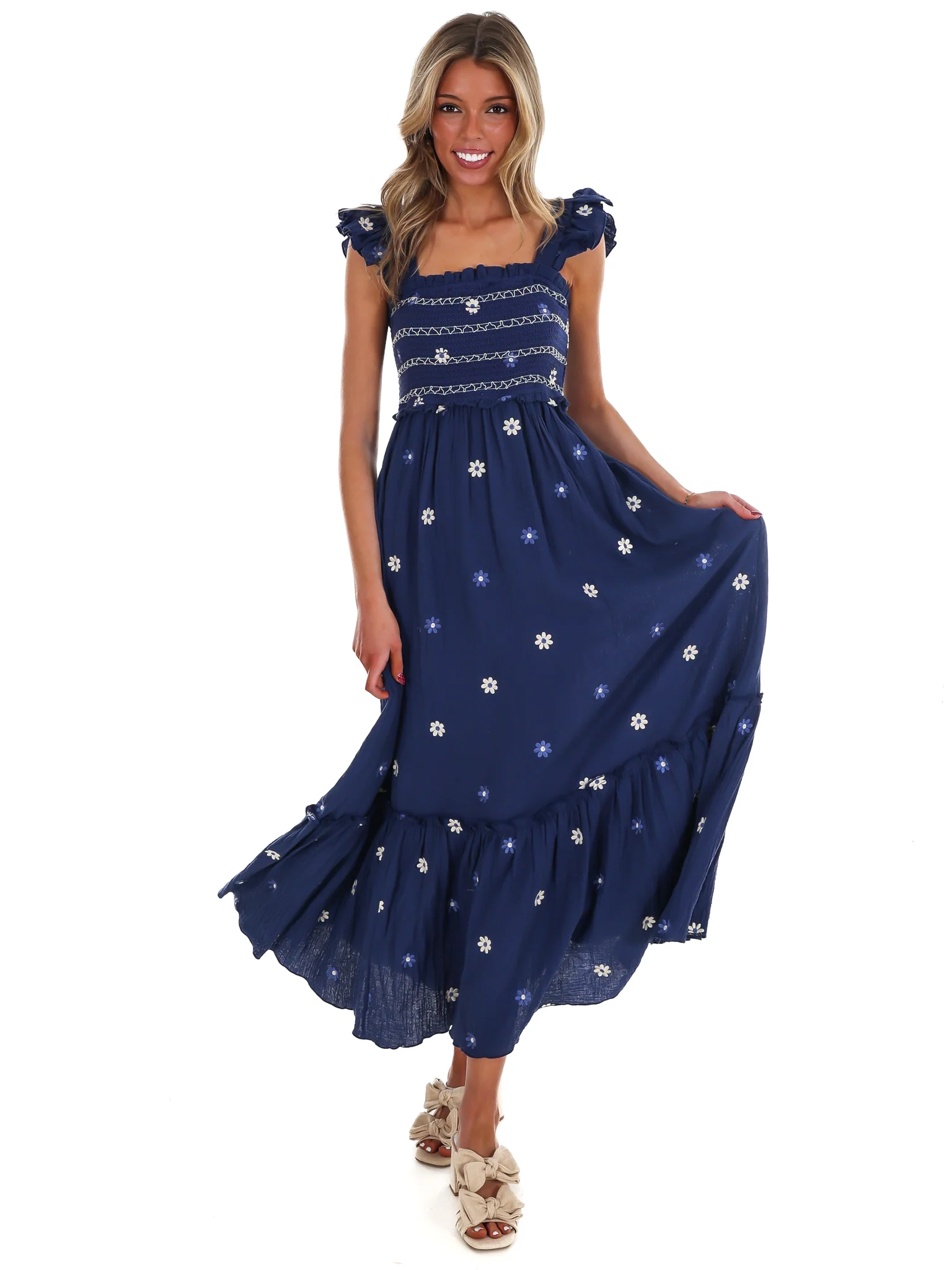 Fields of Flowers Embroidered Maxi Dress - Image 7