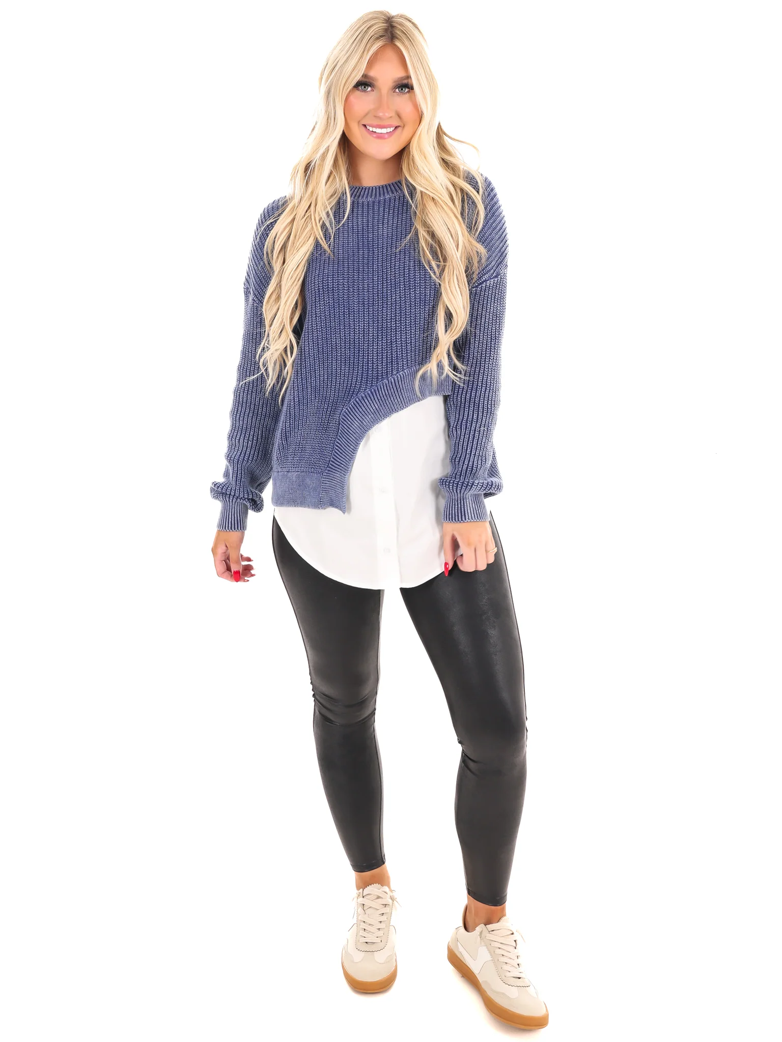 Figured it Out Asymmetrical Layered Sweater - Image 6