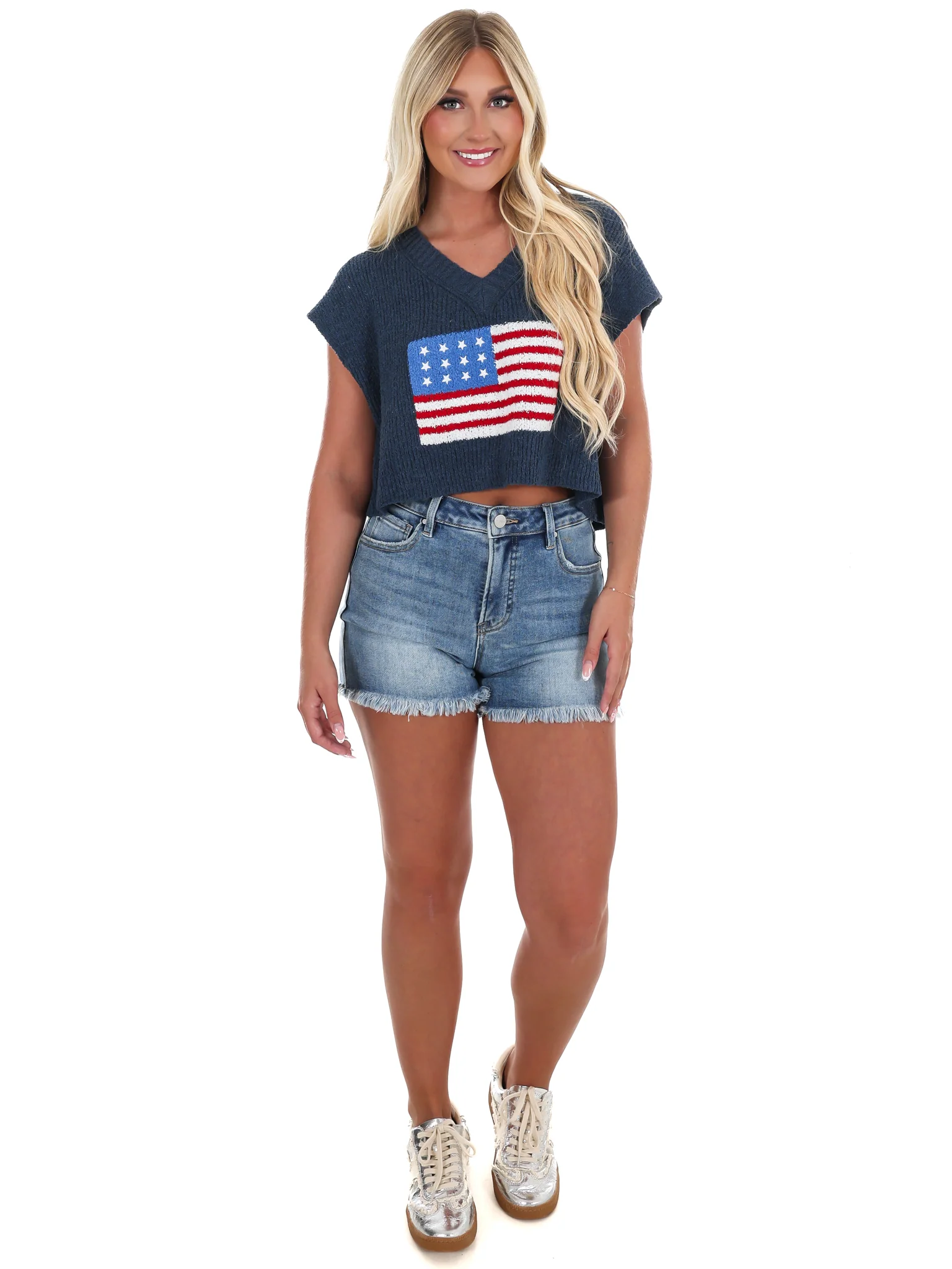 Firecracker American Flag Sweater Vest - Image 6