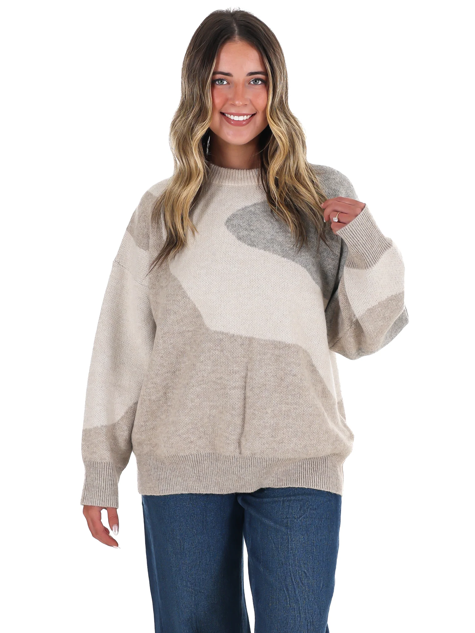 Fireside Glow Abstract Sweater - Image 5