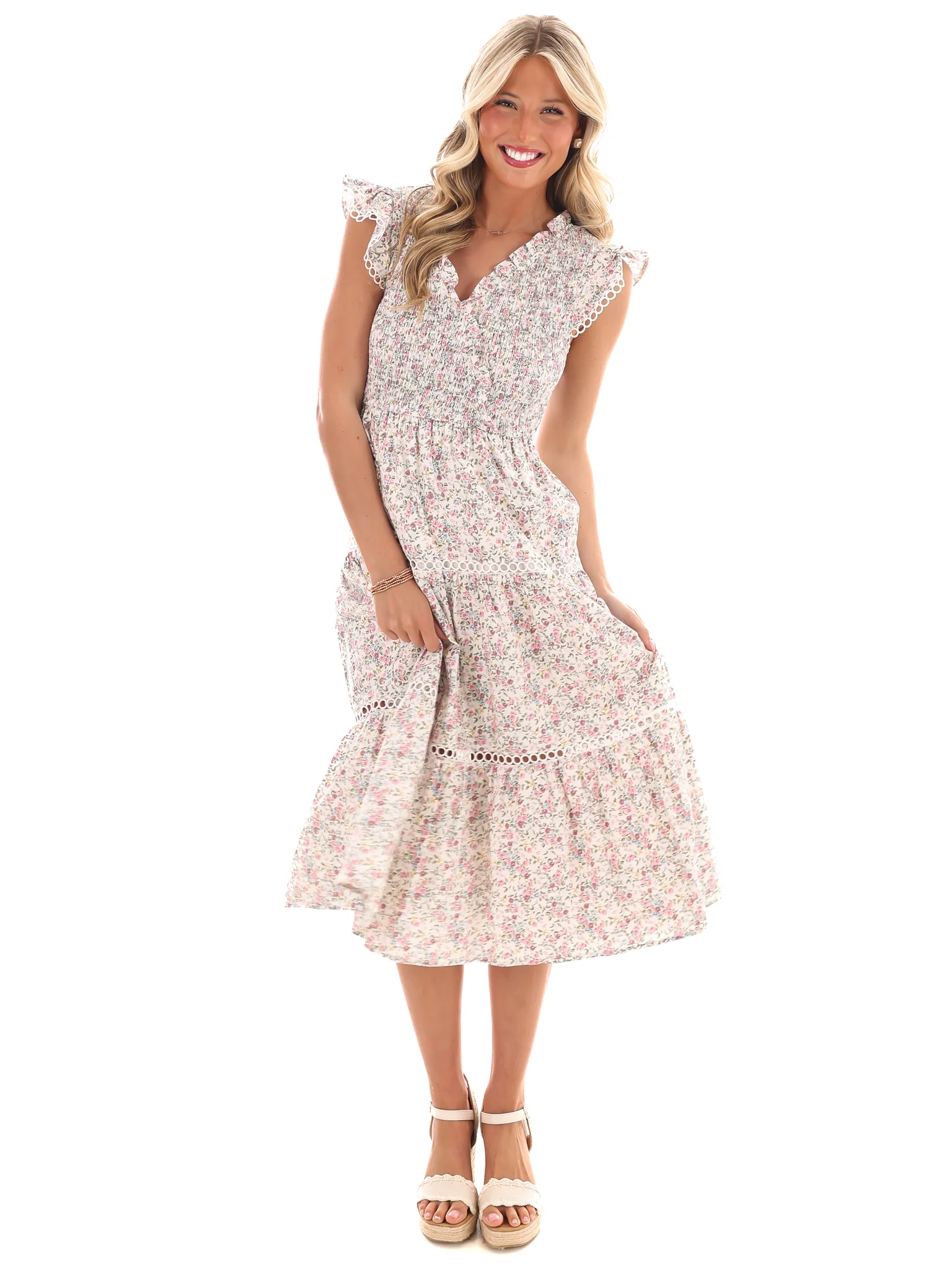 First Date Floral Midi Dress - Image 3