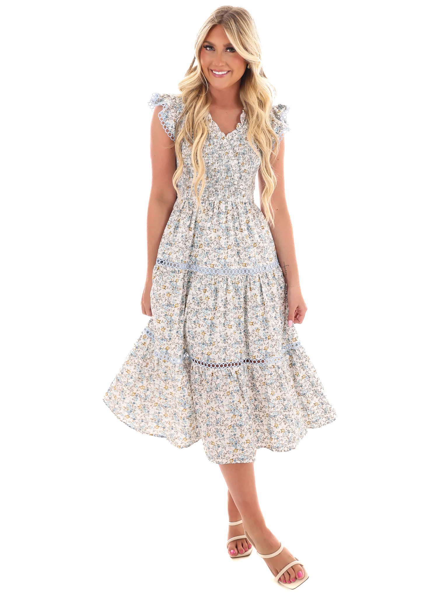 First Date Floral Midi Dress - Image 9