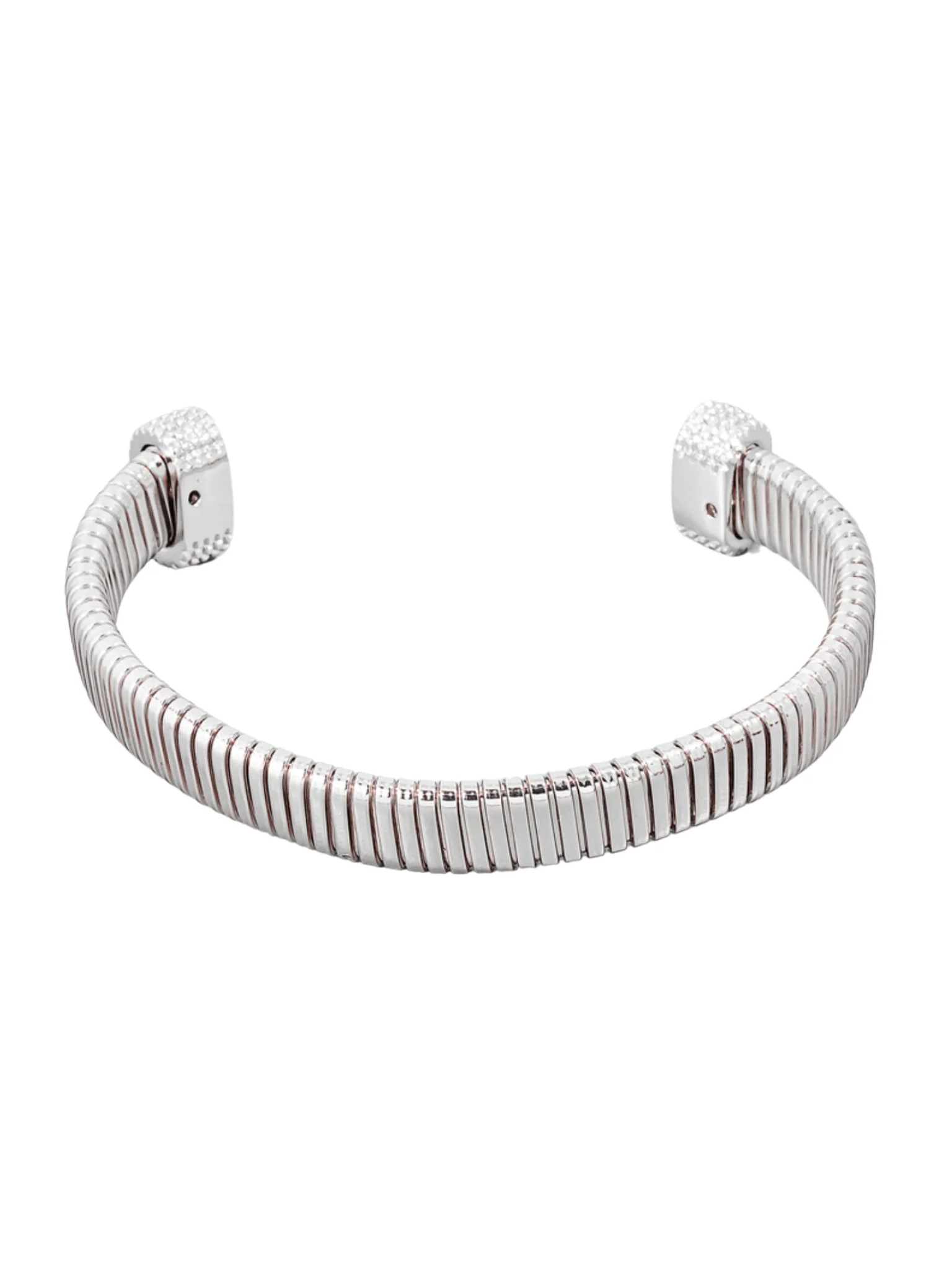 Flat Elastic Metallic Cuff Bracelet - Image 2