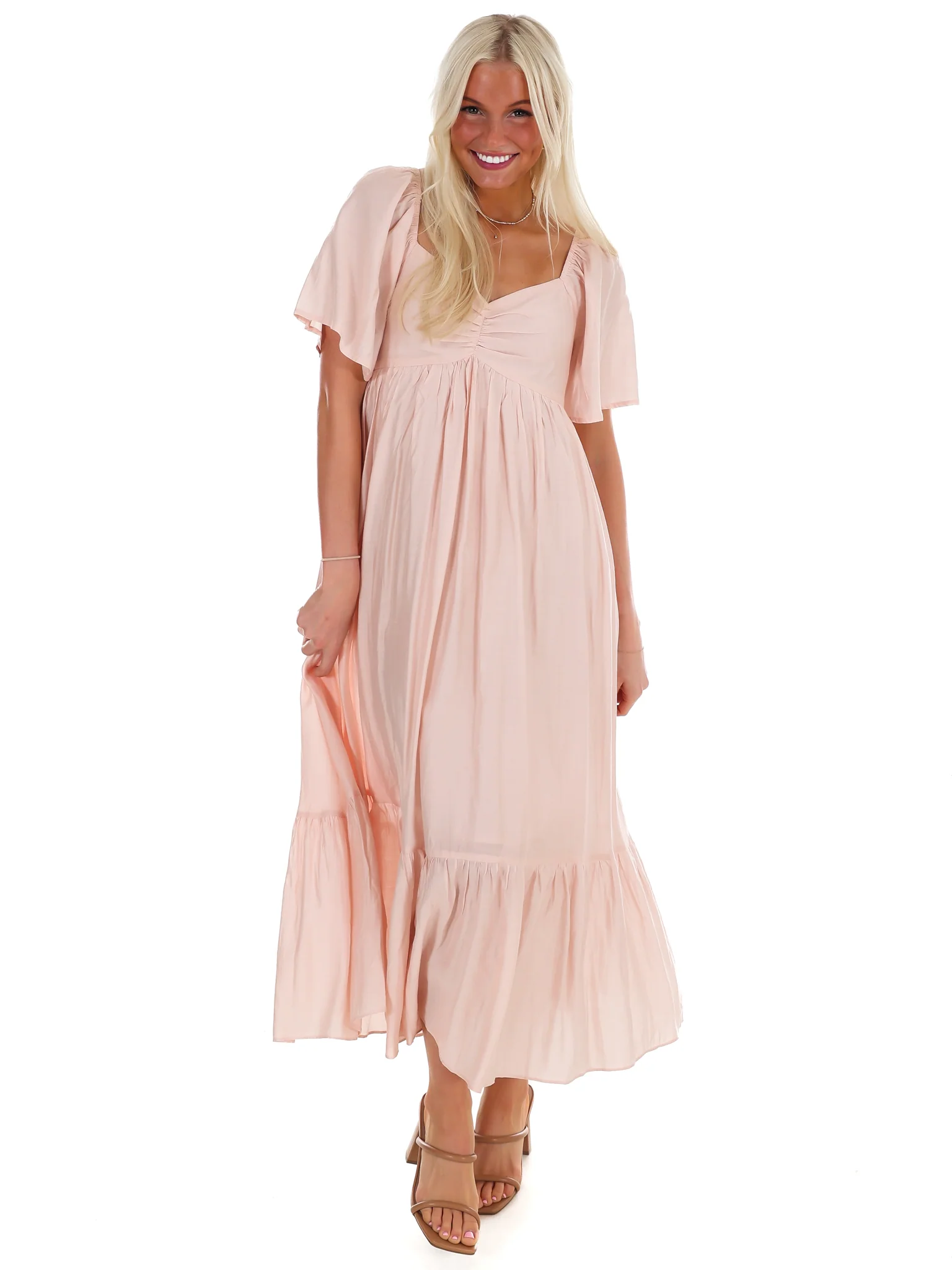 Flattering Flowy Smocked Midi Dress - Image 8