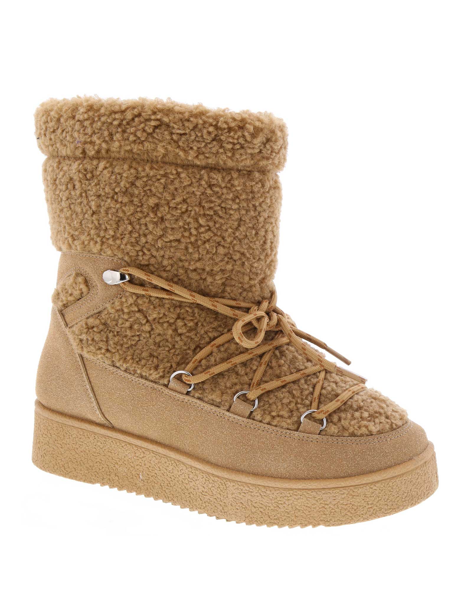 Fleece Lace Up Winter Boots - Image 3