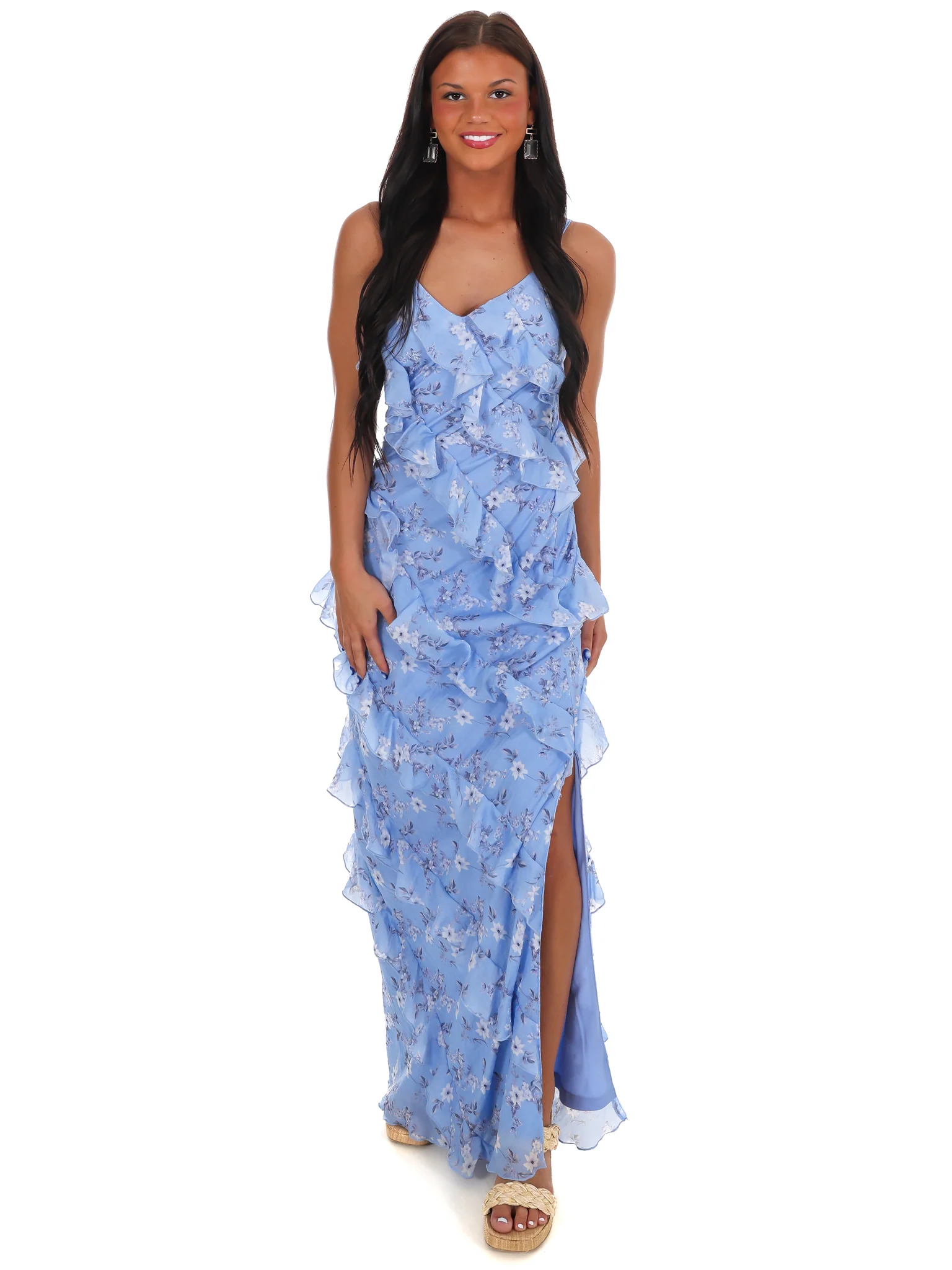 Floral Affair Tiered Ruffle Maxi Dress - Image 10