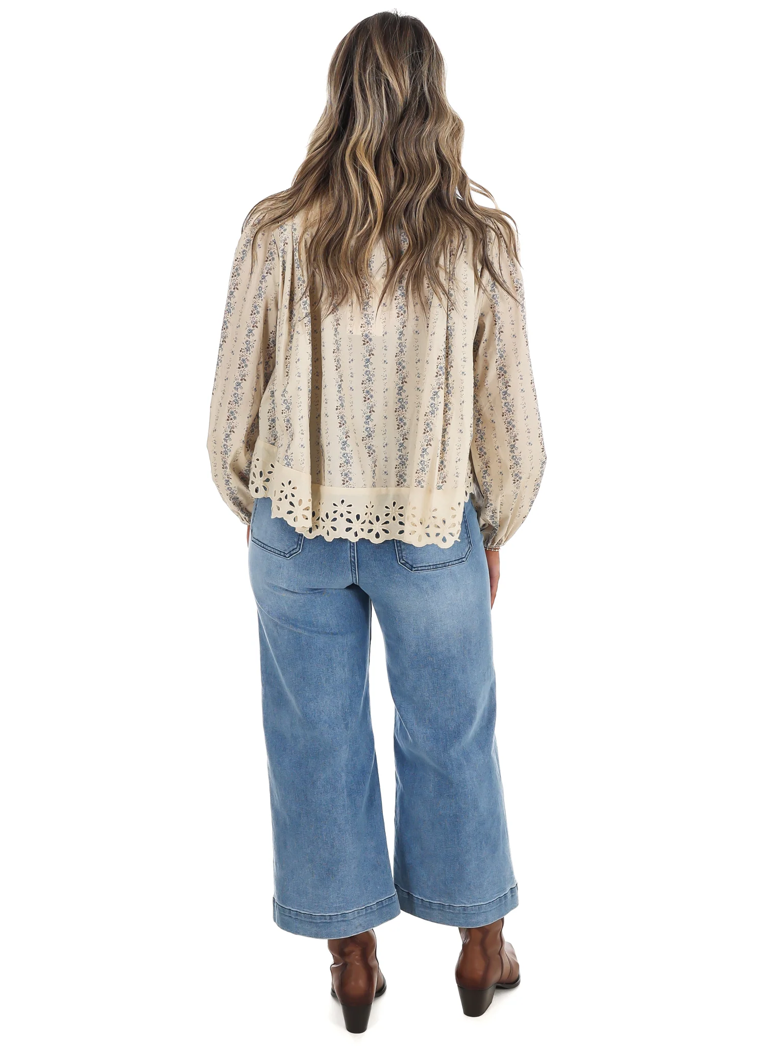 Floral Fields Lace Trim Top - Image 8