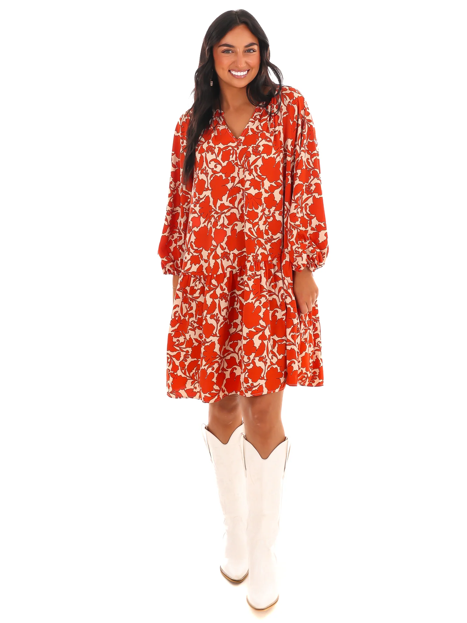 Floral Flirtation V-Neck Dress - Image 6