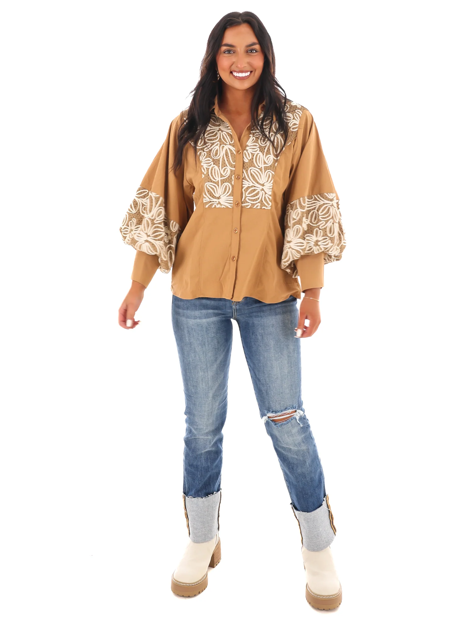 Floral Flourish Embroider Top - Image 11