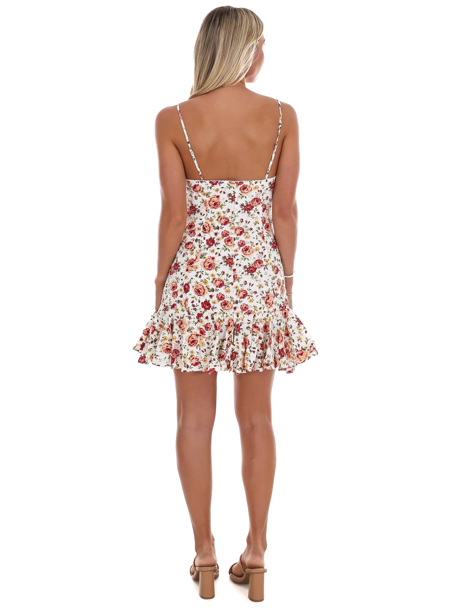 Floral Flutter Mini Dress - Image 7