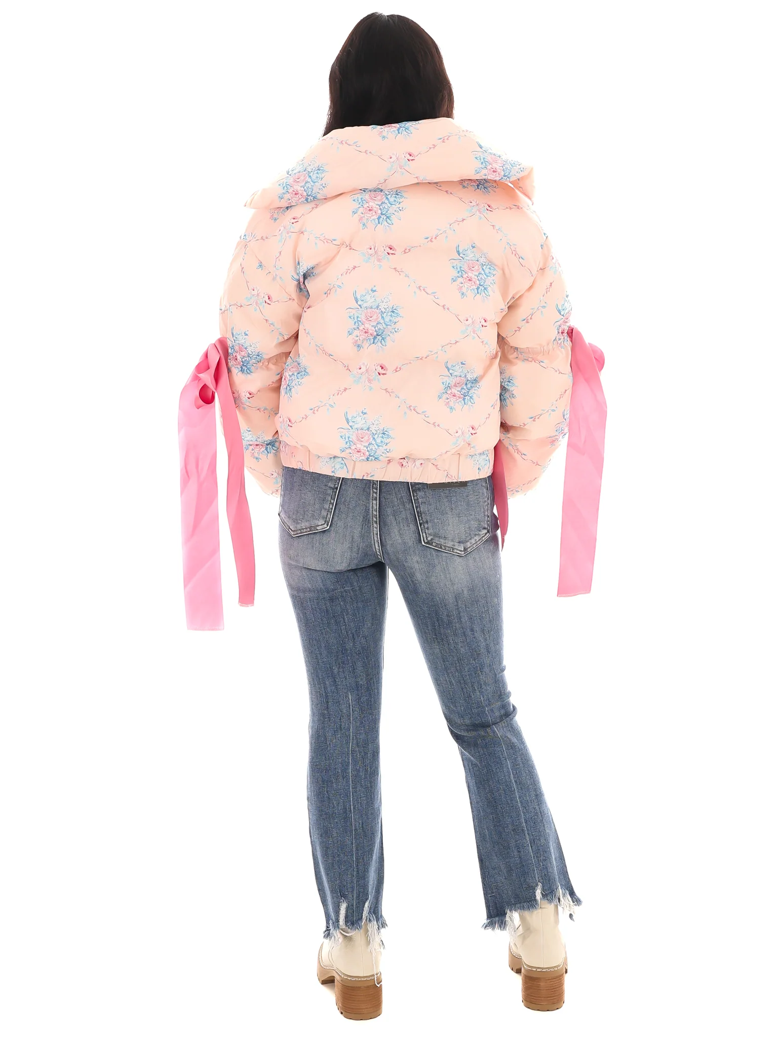 Floral Fusion Puffer Jacket - Image 9