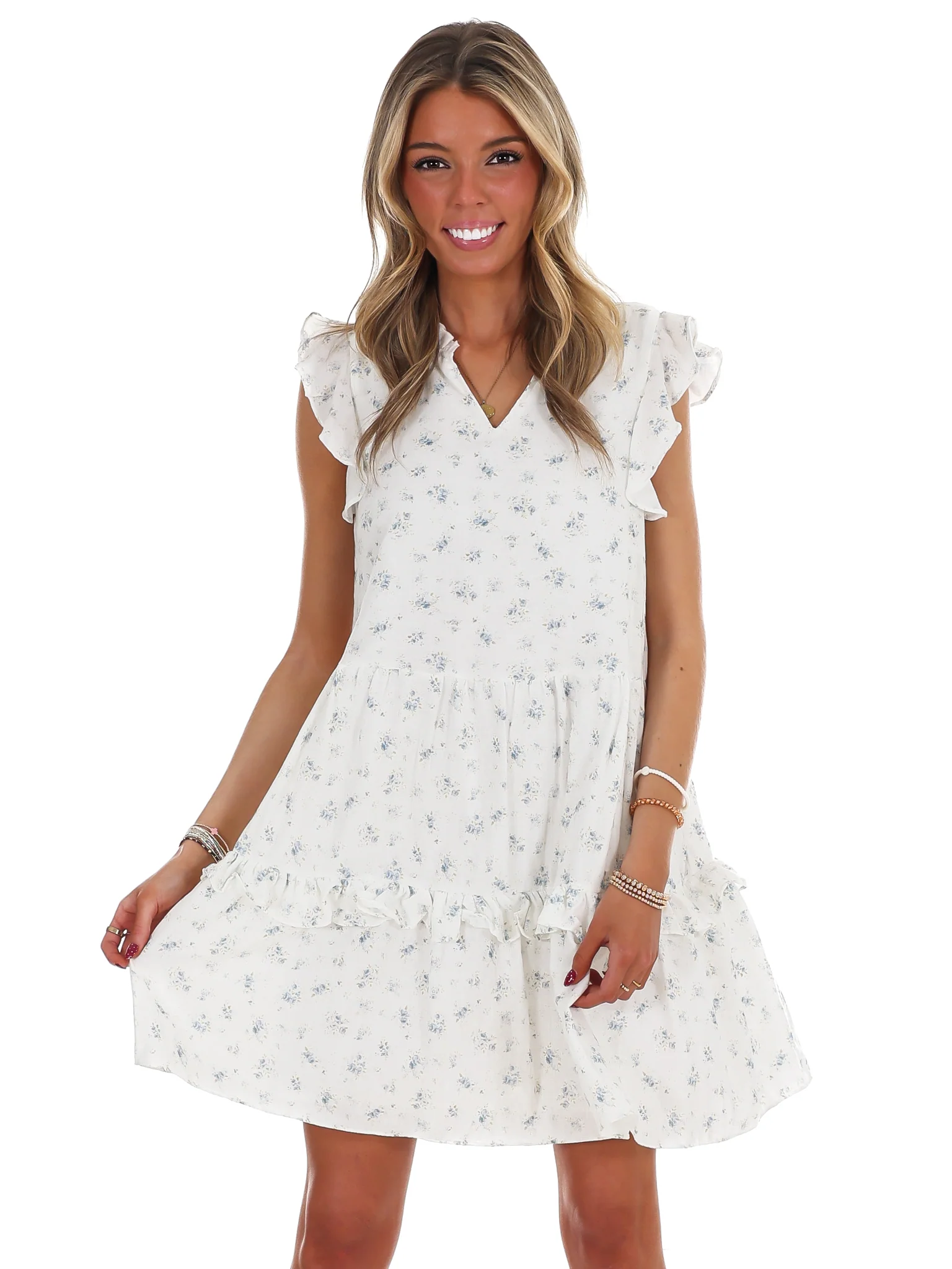 Floral Phase Flare Mini Dress - Image 5