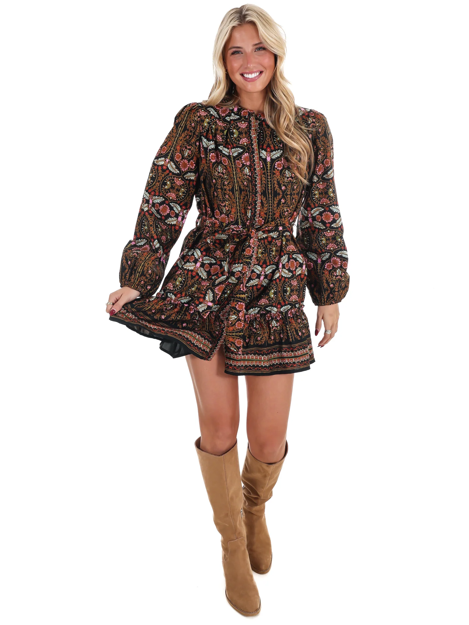 Flourish Floral Print Mini Dress - Image 2
