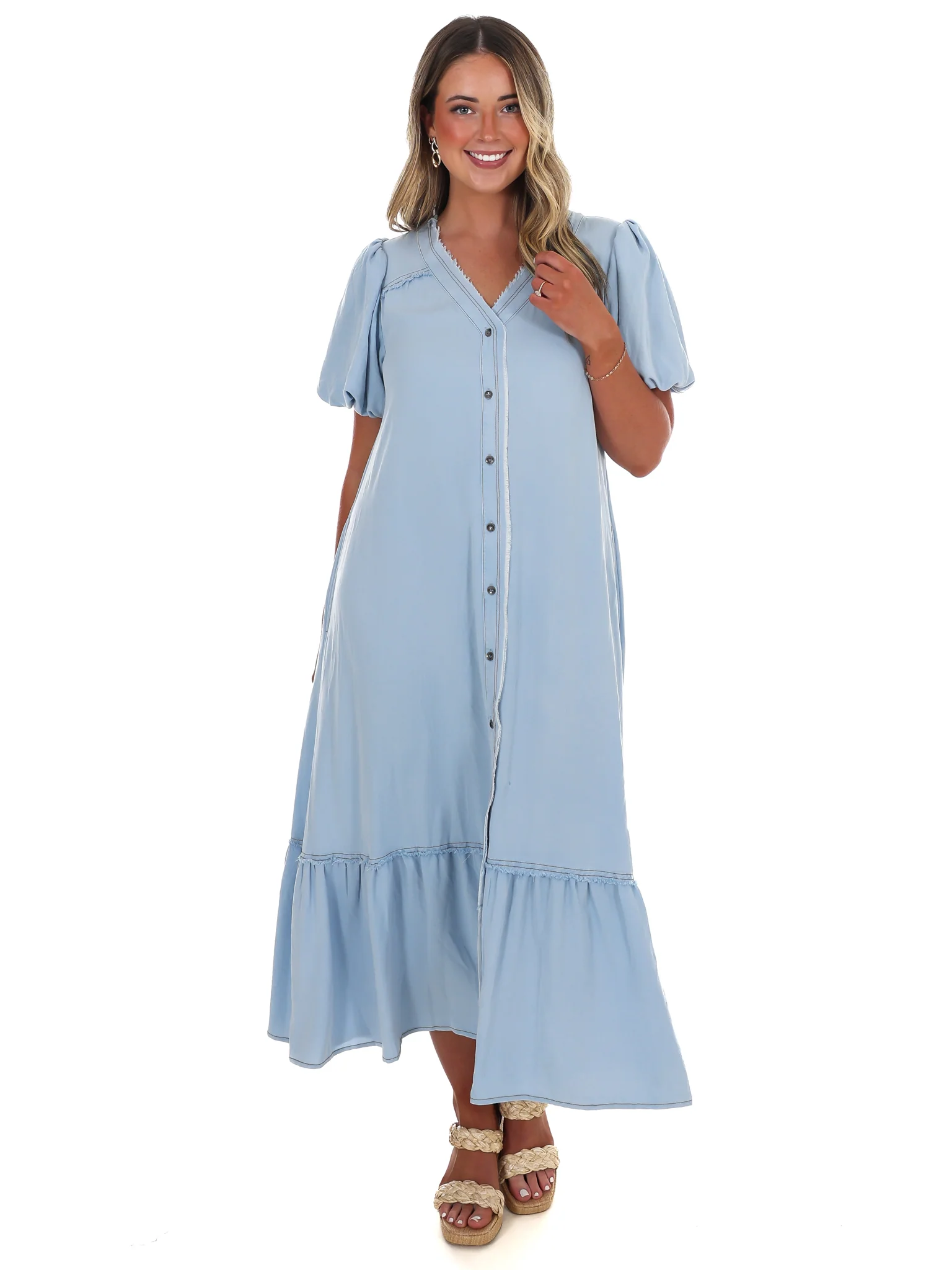 Flow & Go Button Down Maxi Dress - Image 3
