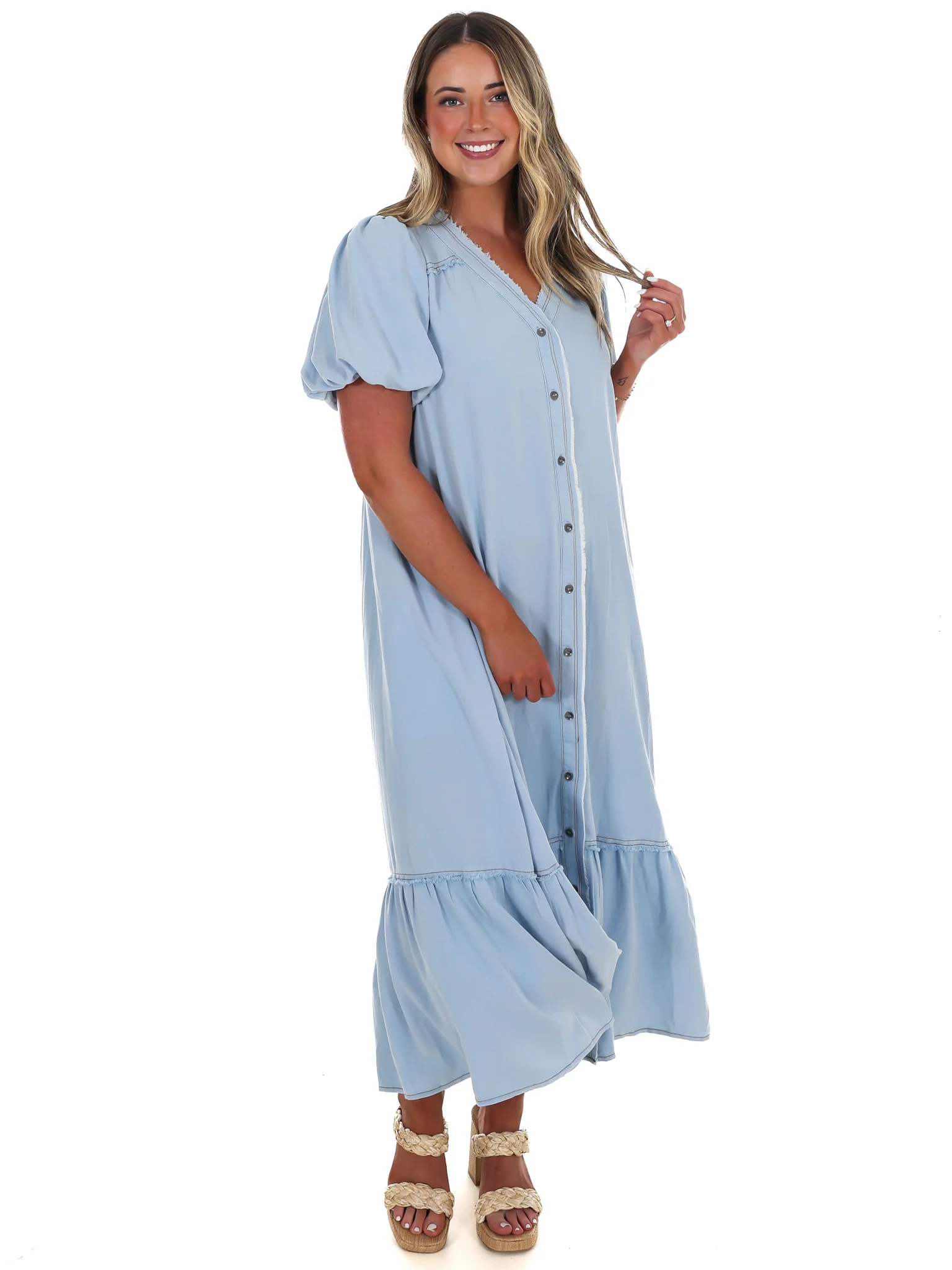Flow & Go Button Down Maxi Dress - Image 4