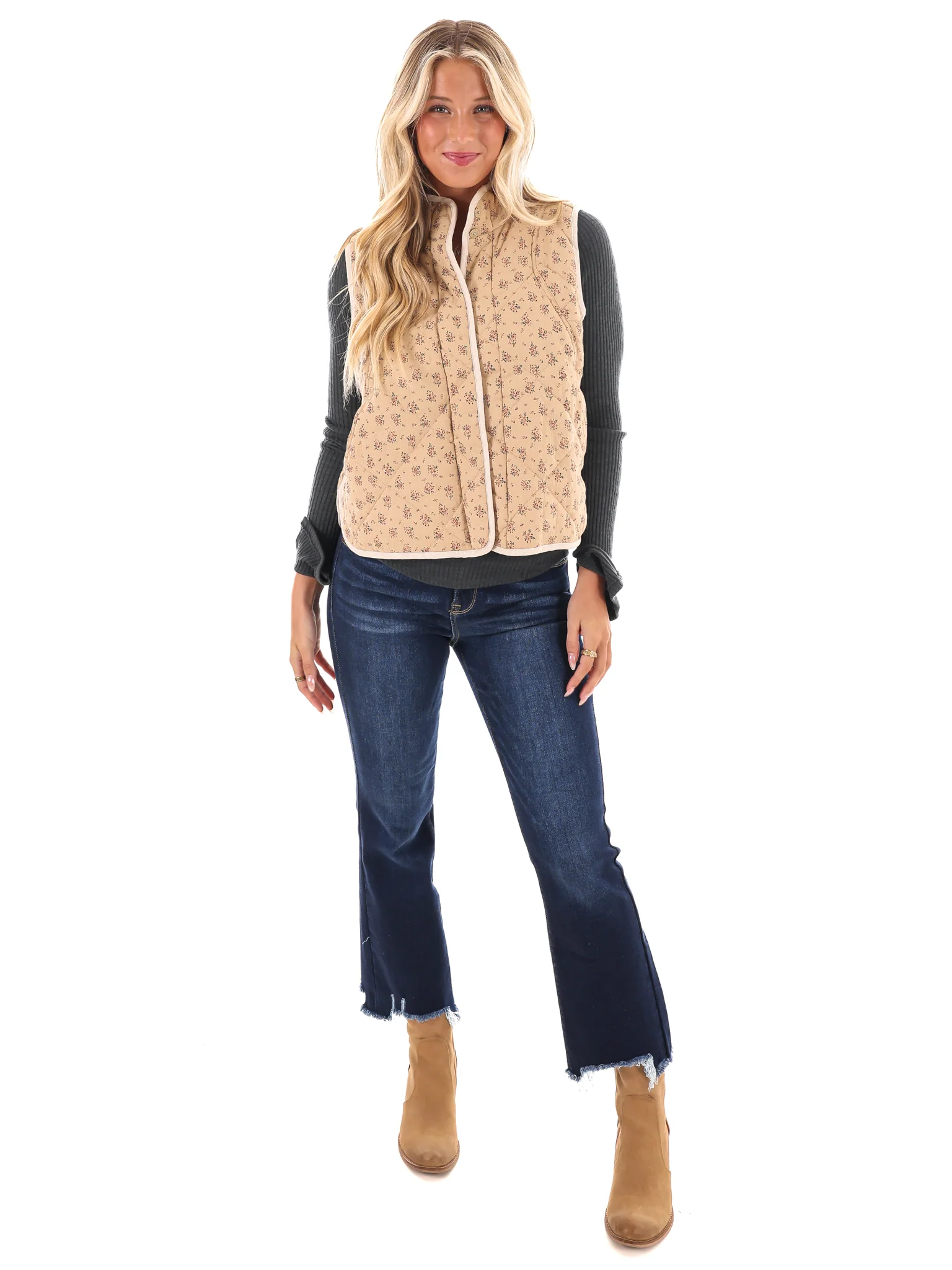 Flower Patch Quilted Vest - Image 4