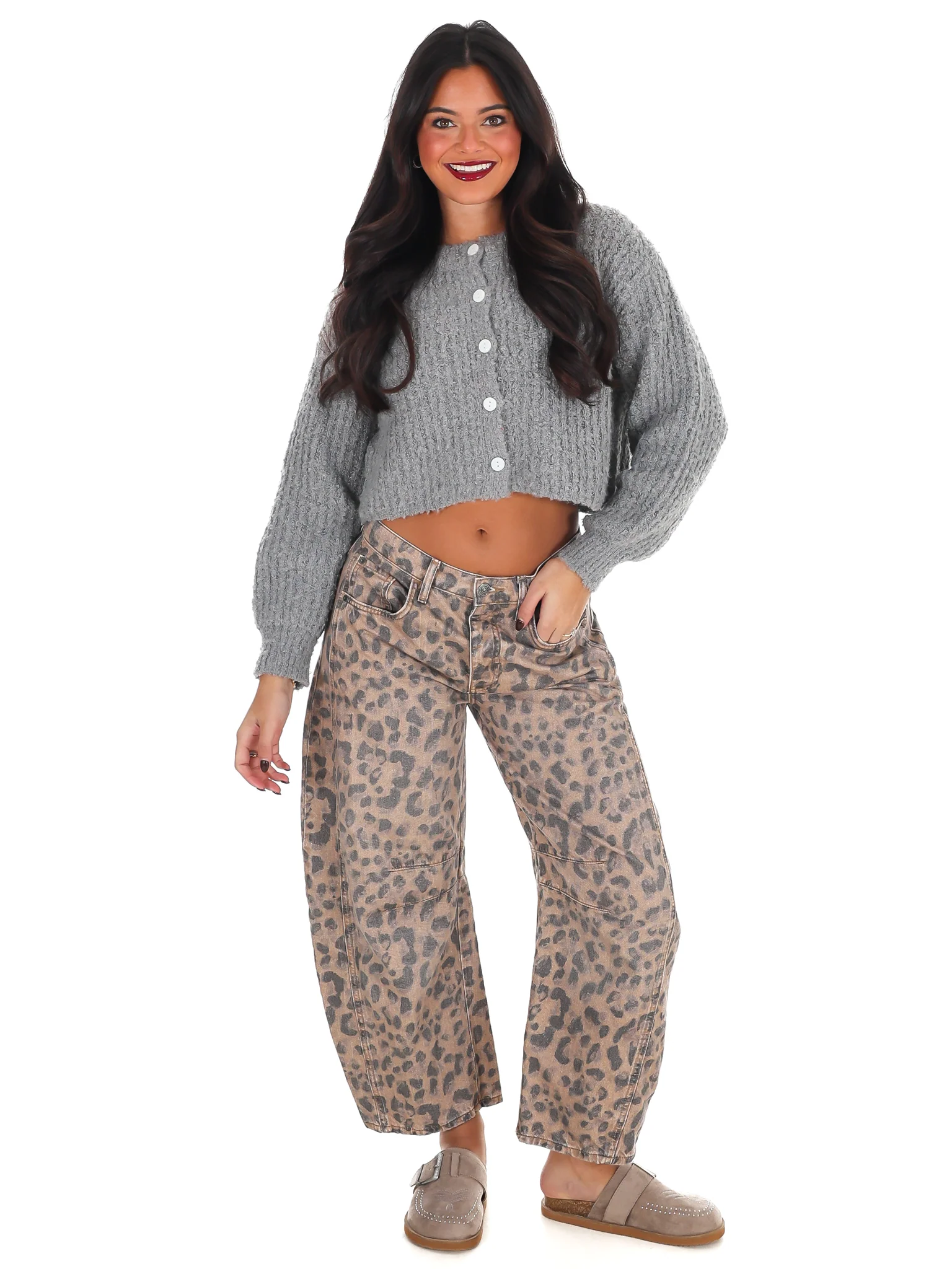 Fluffy Knit Button Up Cardigan Doorbuster - Image 40