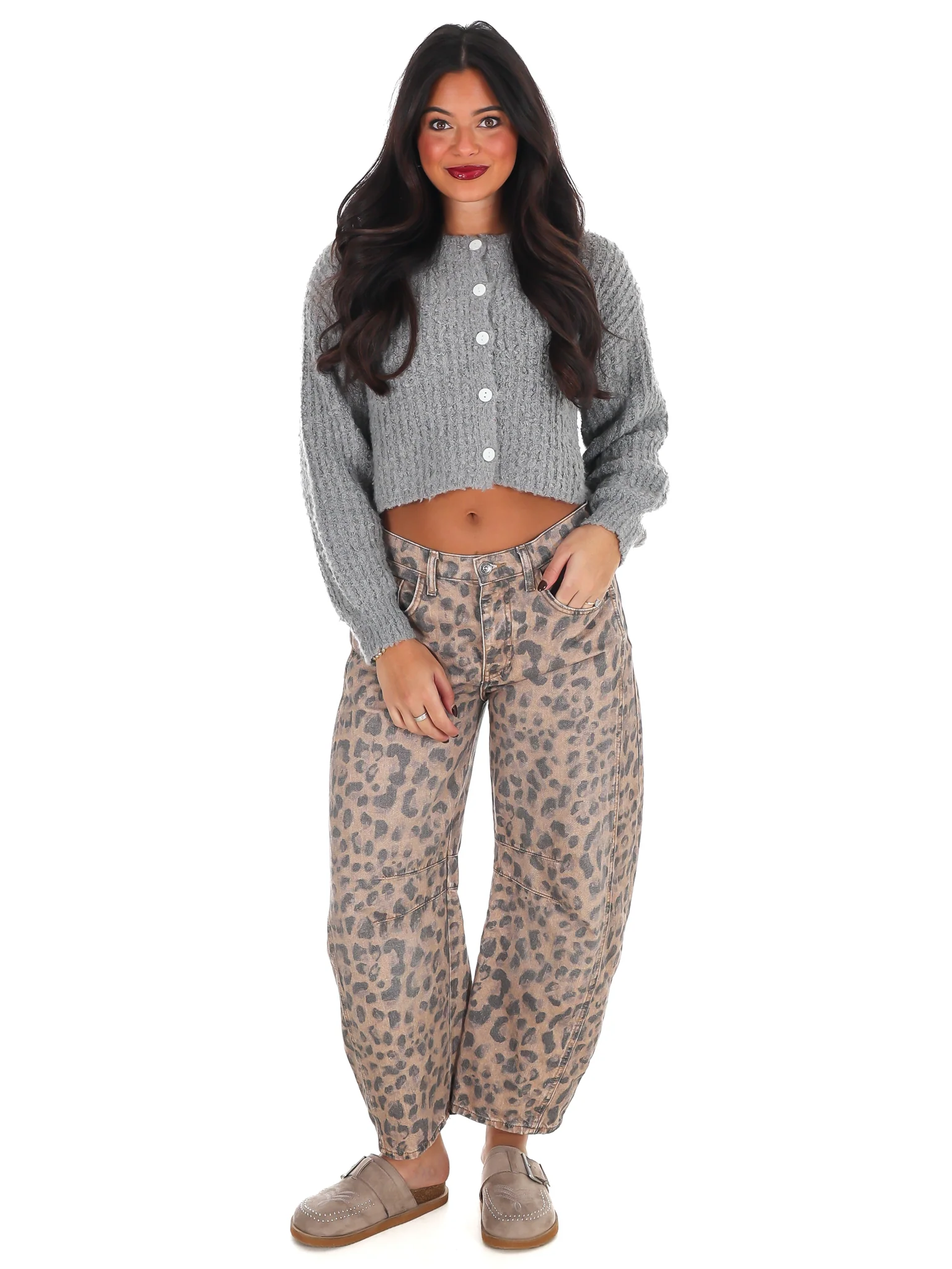 Fluffy Knit Button Up Cardigan Doorbuster - Image 42