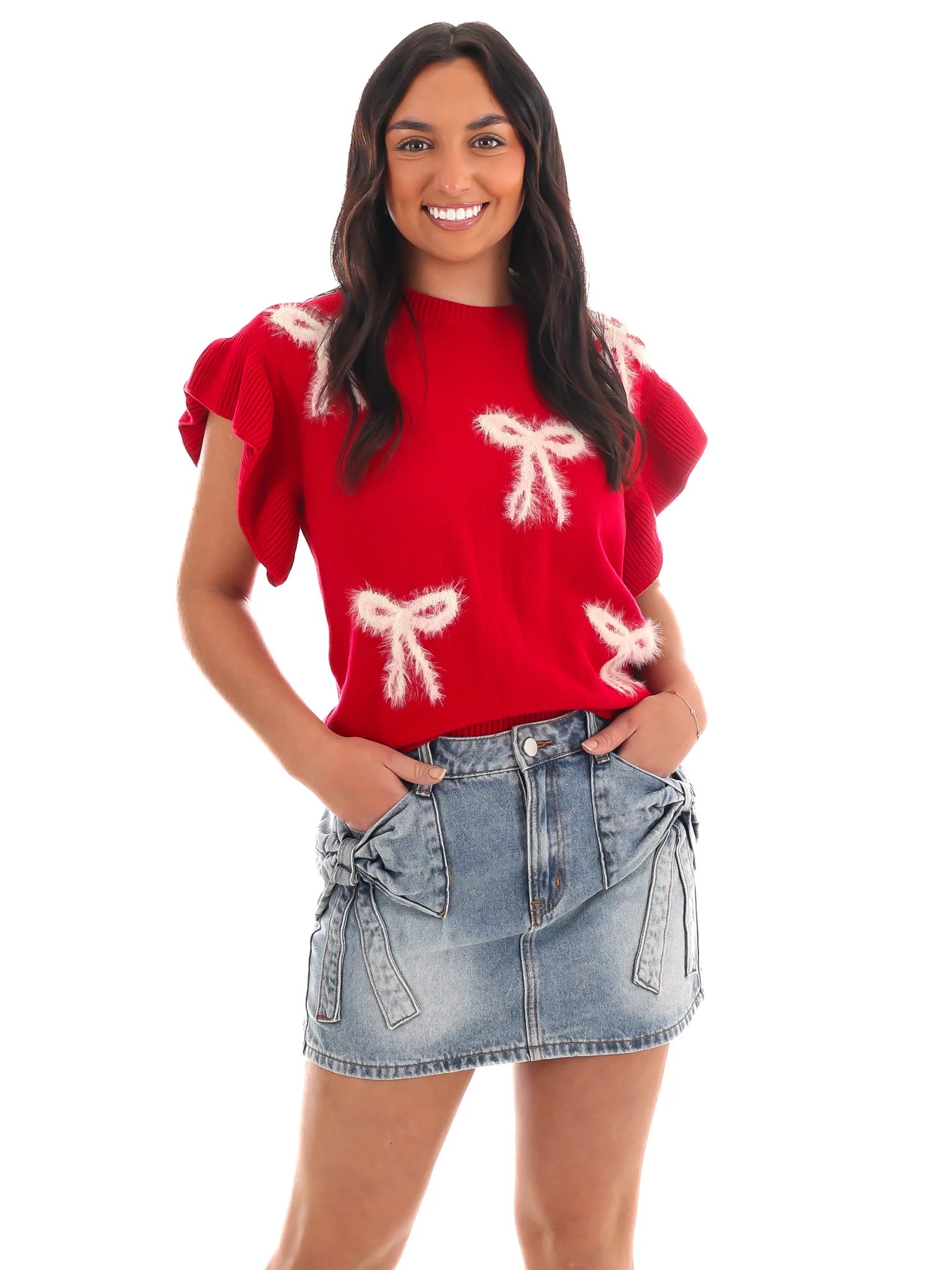 Flutter and Bow Knit Top - Image 5