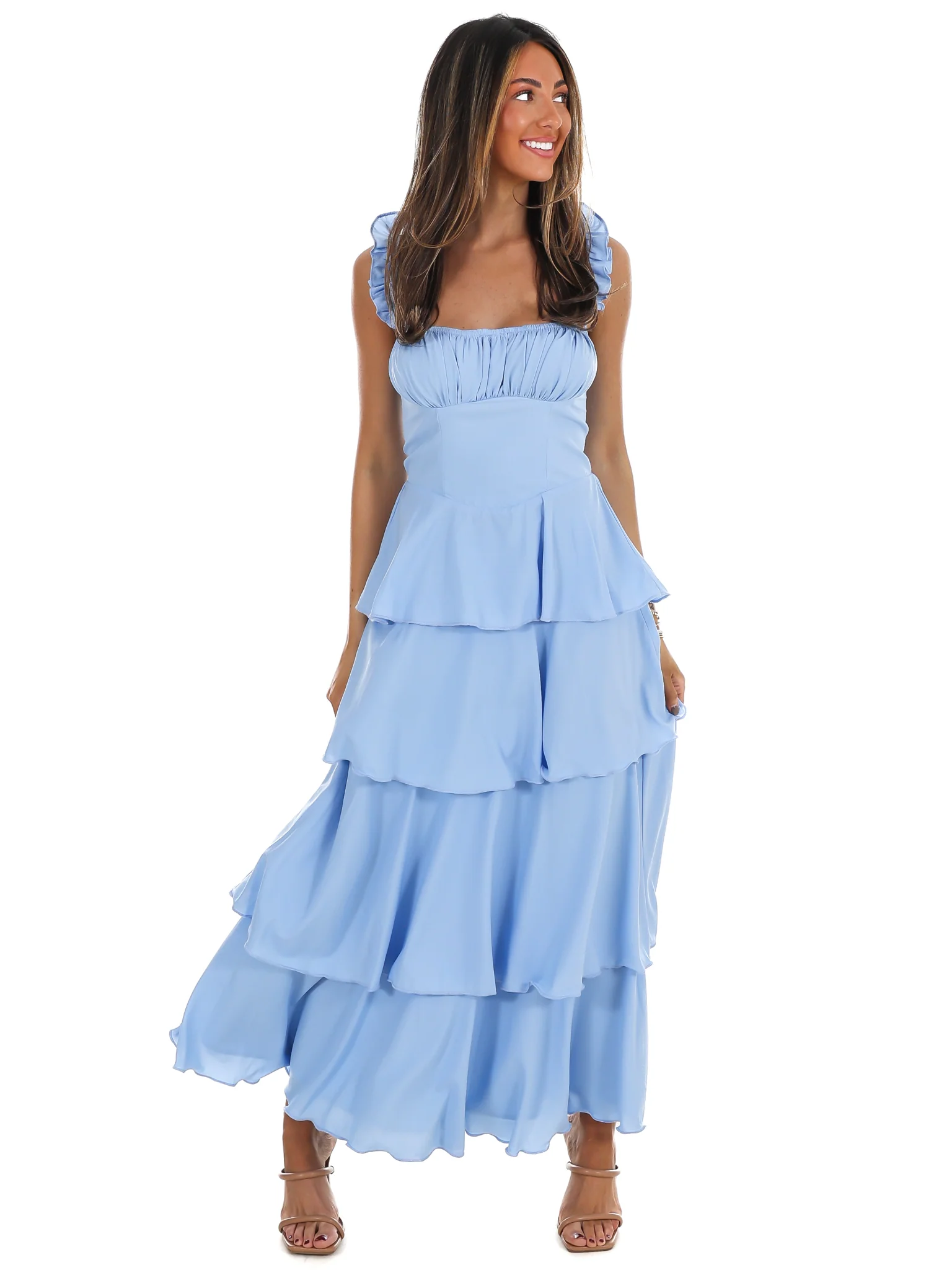 Flutter Away Ruffle Tiered Dress - Image 11