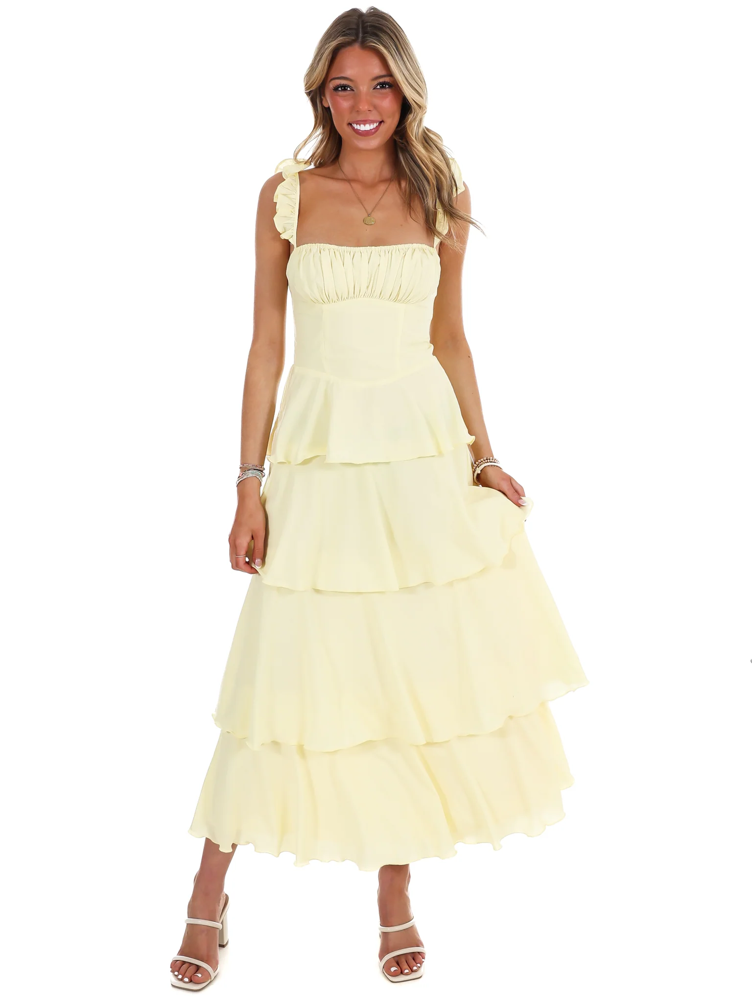 Flutter Away Ruffle Tiered Dress - Image 2