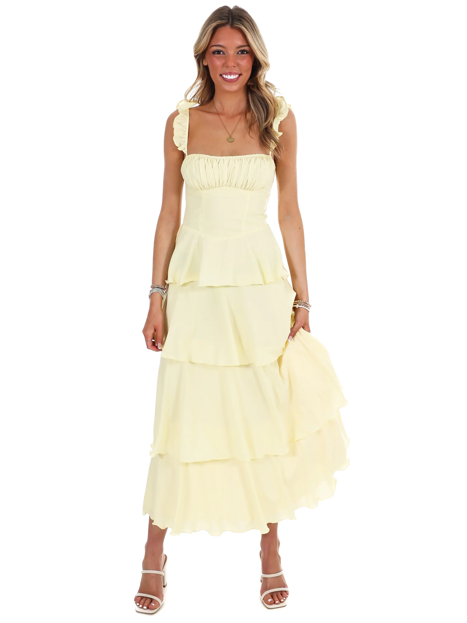 Flutter Away Ruffle Tiered Dress - Image 3