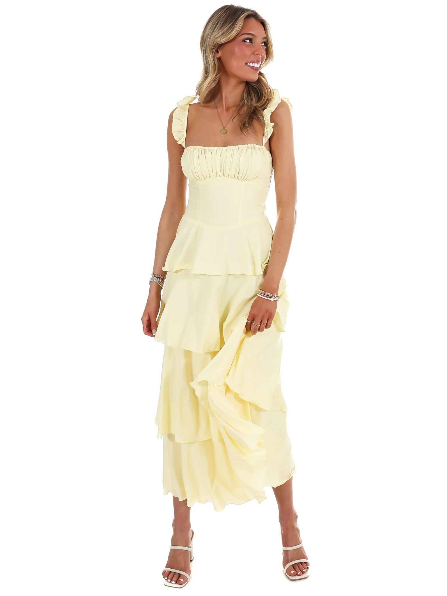 Flutter Away Ruffle Tiered Dress - Image 4