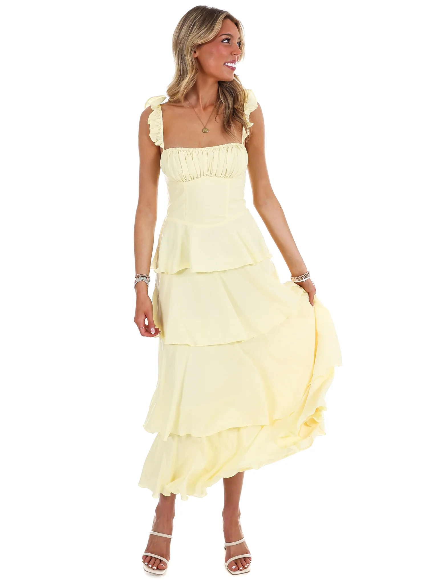Flutter Away Ruffle Tiered Dress - Image 5